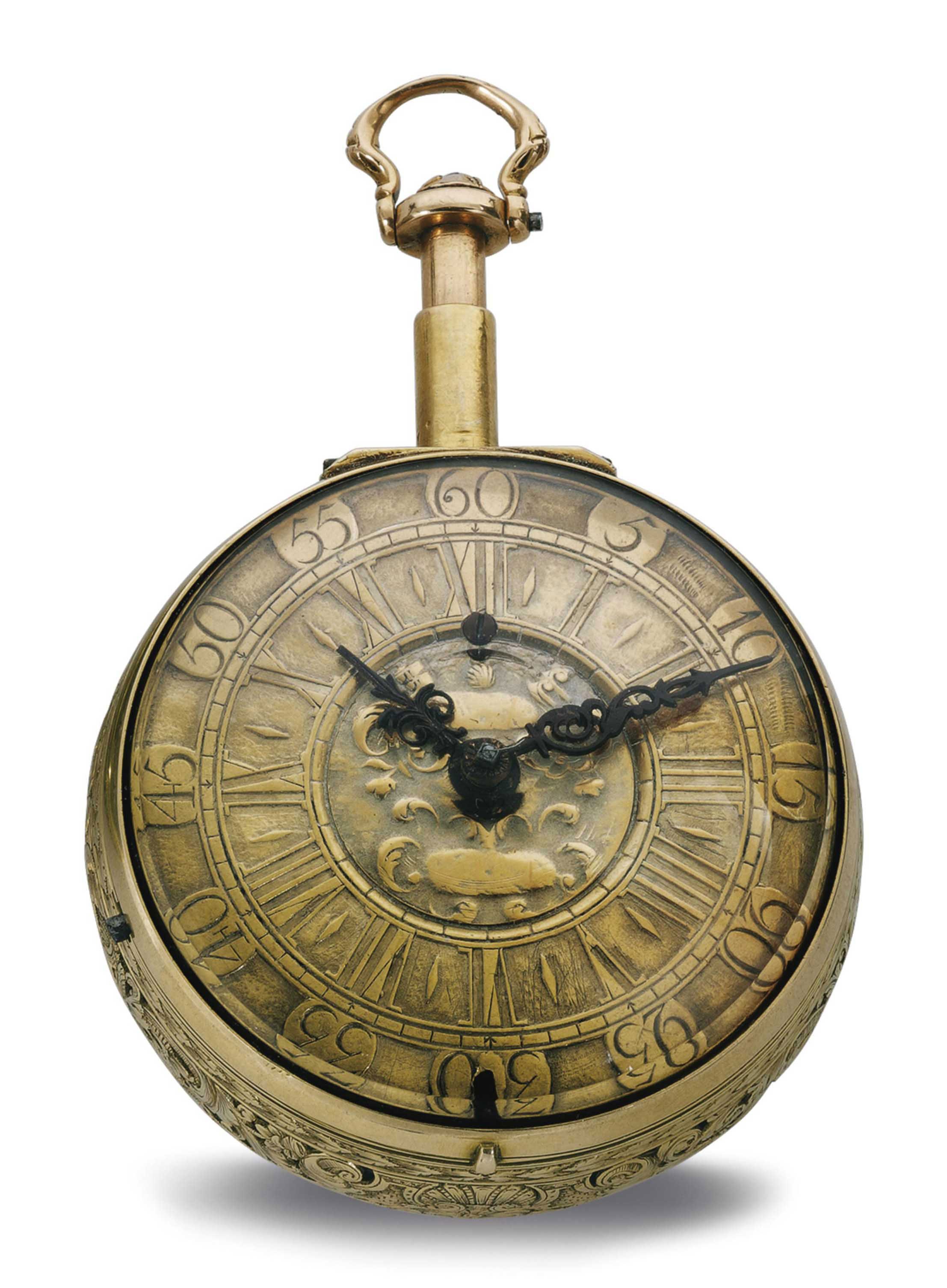DEBEAUFRE. A 20K GOLD QUARTER REPEATING VERGE WATCH