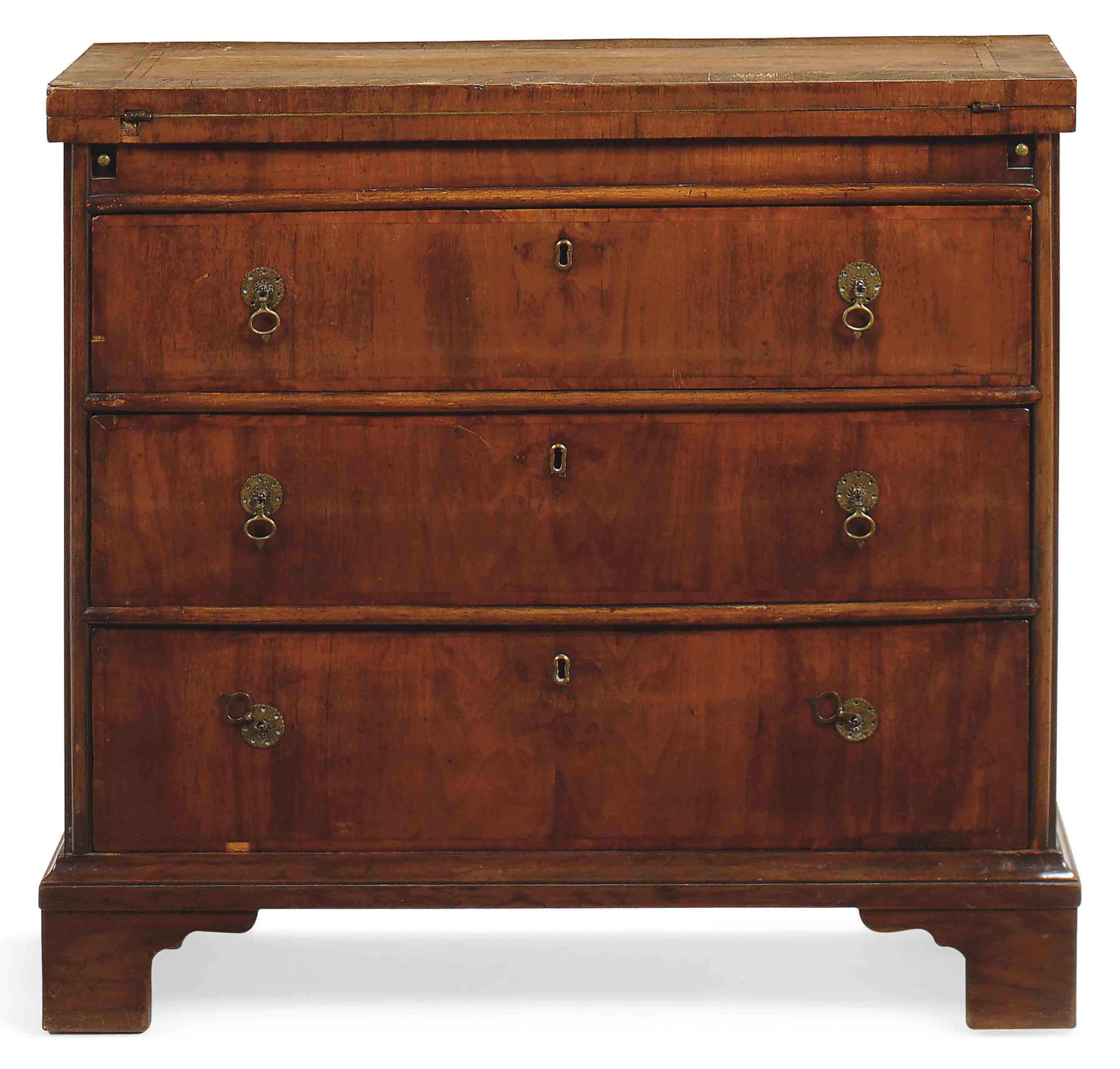 A GEORGE I WALNUT BACHELOR'S CHEST