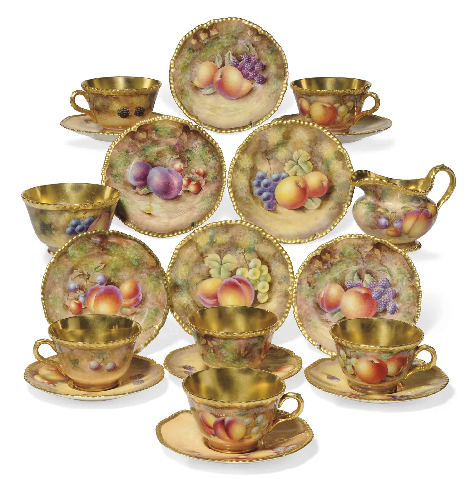 A ROYAL WORCESTER PART TEA-SERVICE