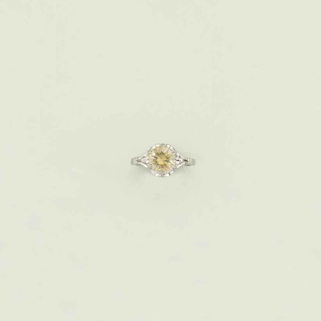A diamond single-stone ring