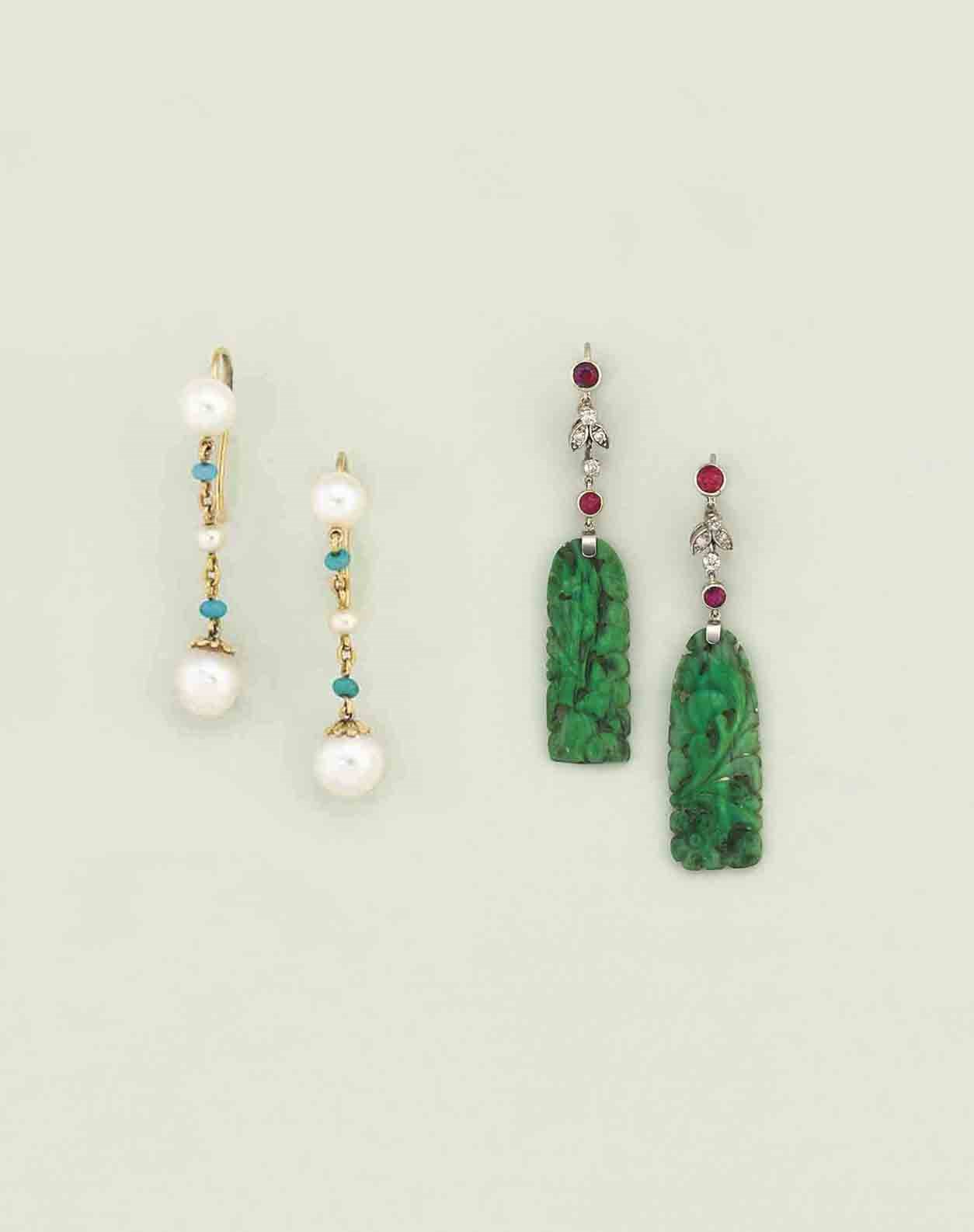 Two pairs of earrings