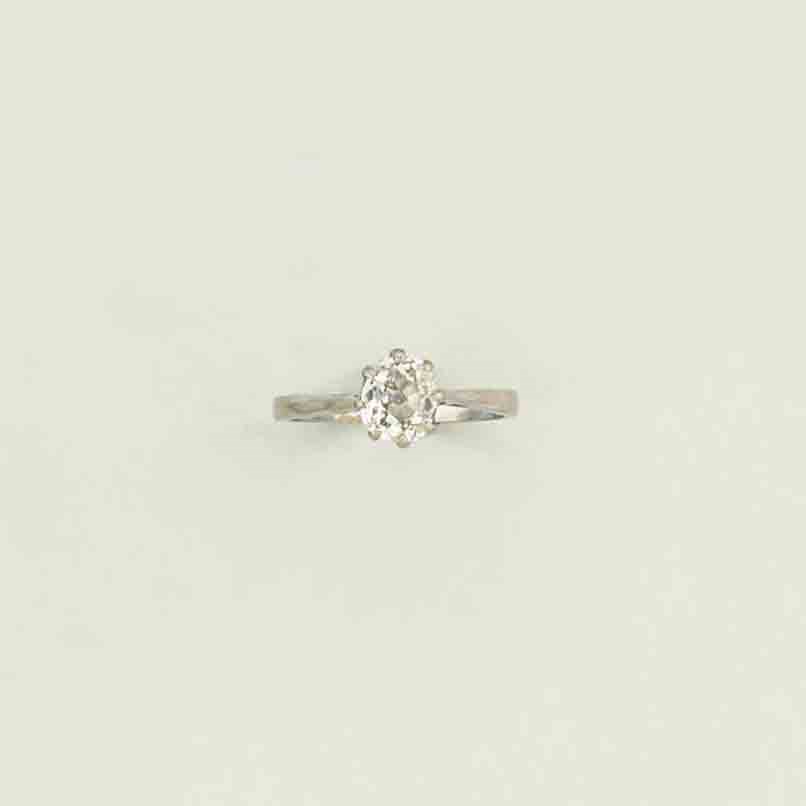 A single-stone diamond ring