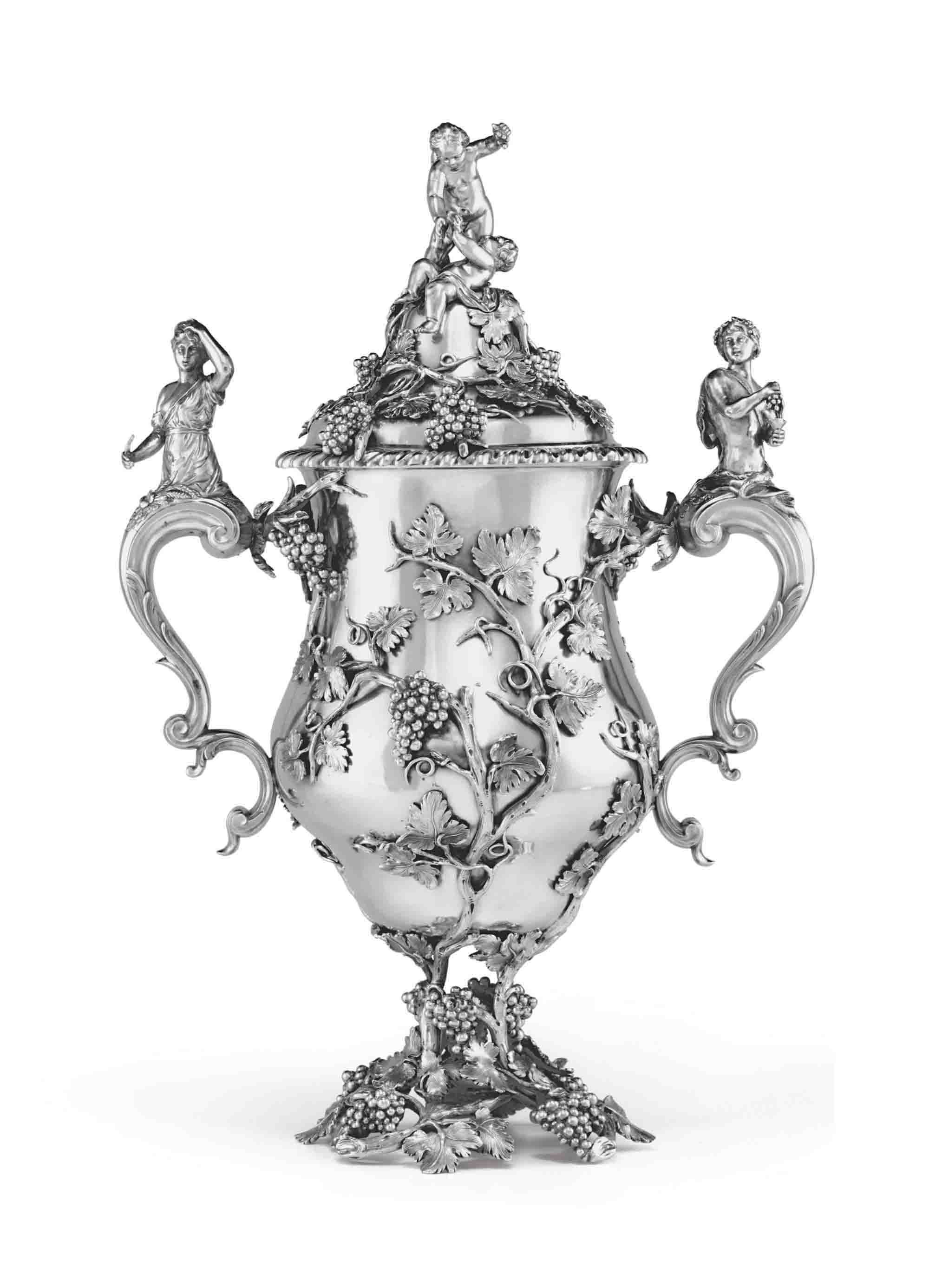 A FINE GEORGE III SILVER CUP AND COVER