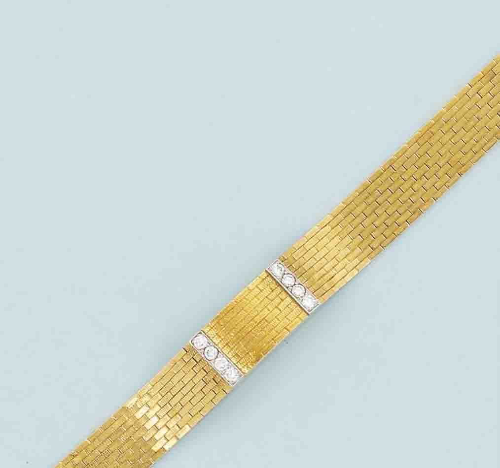 A diamond-set wristwatch