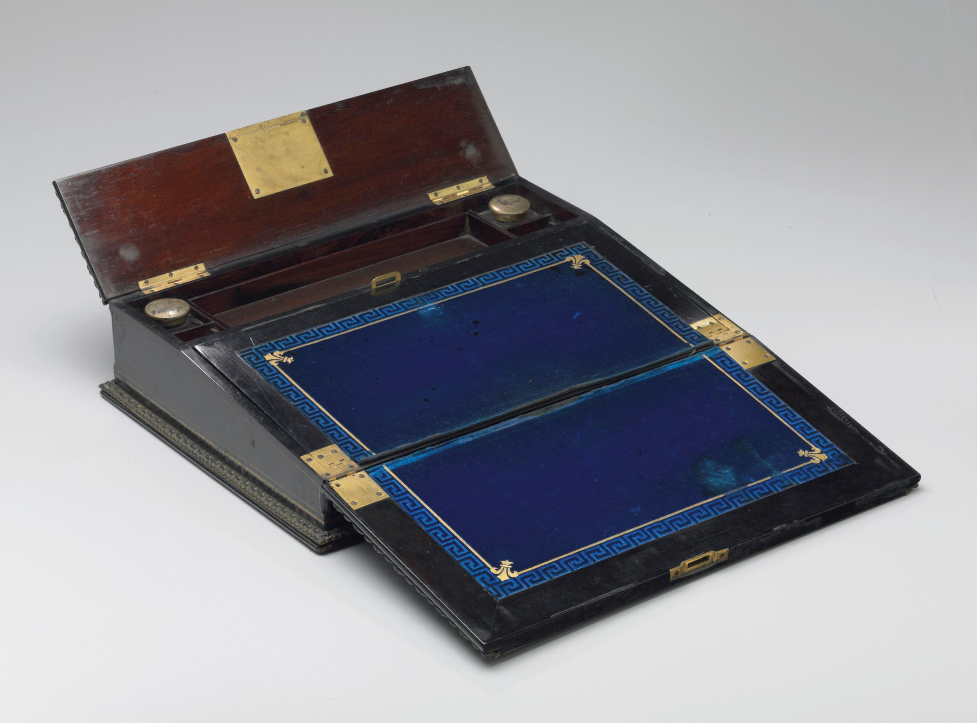 **DICKENS, Charles (1812-1870). A Napoleon III lacquered brass-mounted, brass-inlaid, red-stained tortoiseshell, Boulle marquetry, rosewood and ebony writing-desk, used by Charles Dickens at Gad's Hill Place [circa 1860].