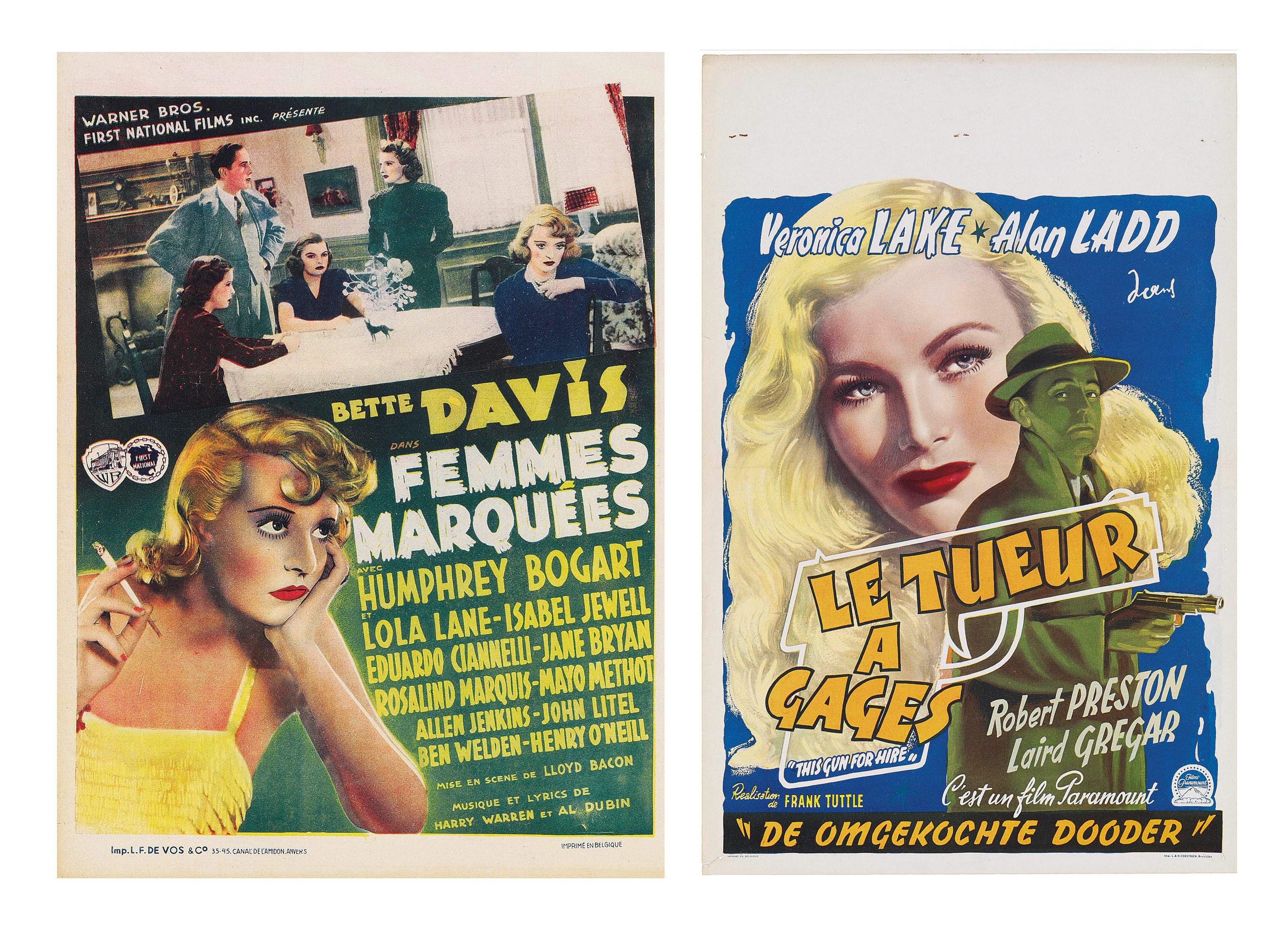 Bette Davis and Veronica Lake