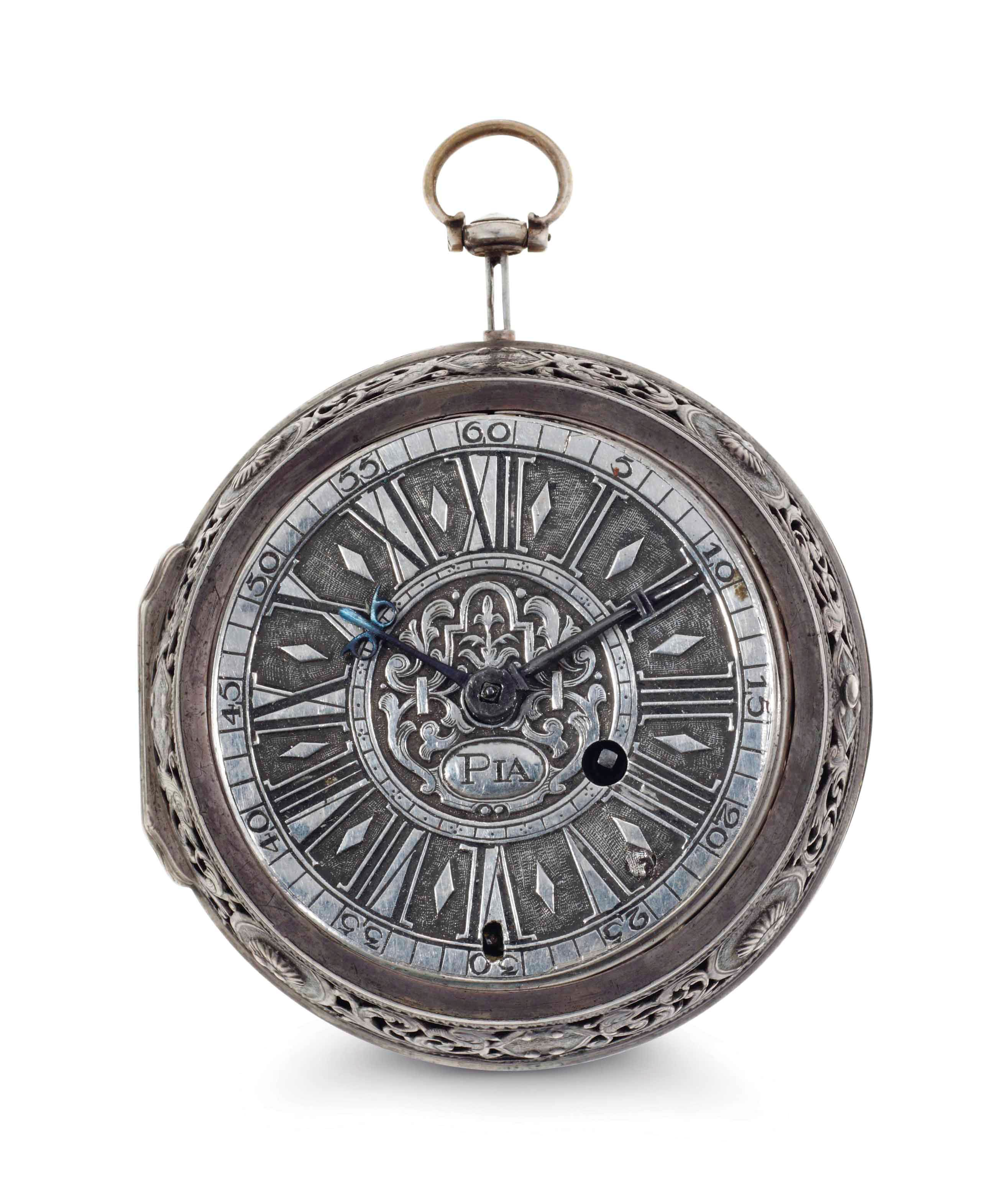 Pia. An Early Silver Pair Case Quarter Repeating Verge Watch