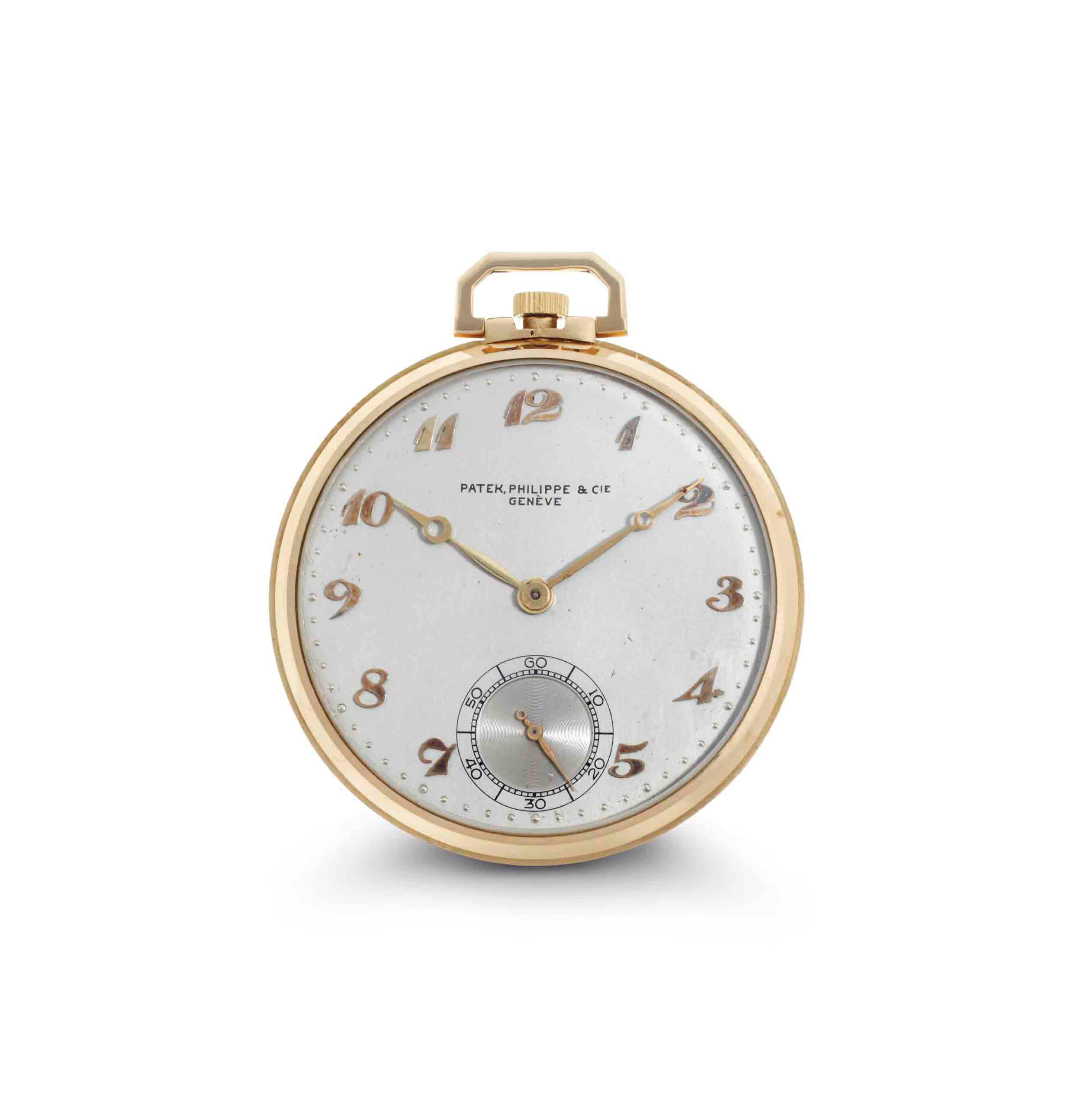 Patek Philippe.  An 18k Gold Openface Keyless Lever Dress Watch