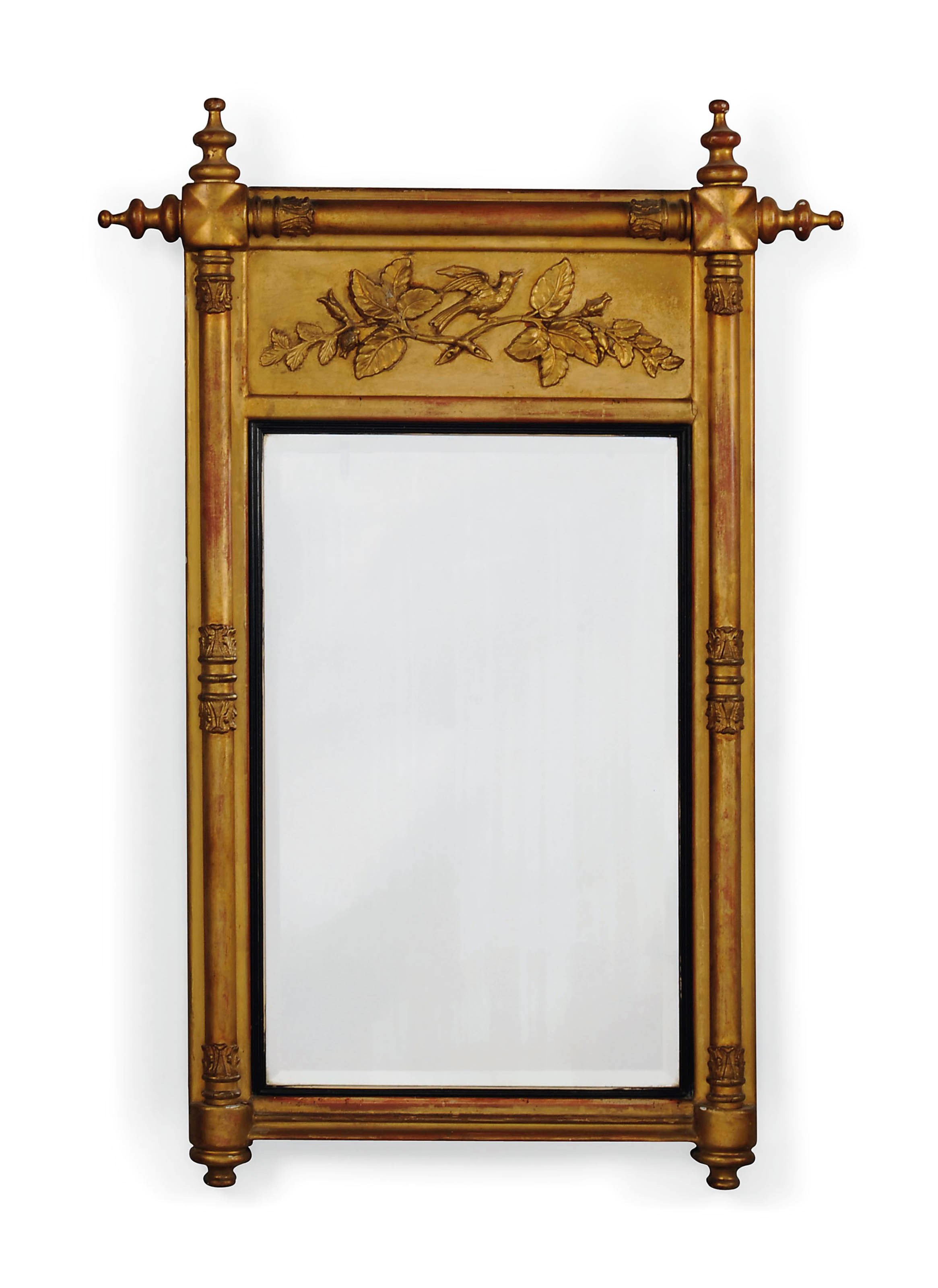 A MATCHED PAIR OF GILTWOOD AND COMPOSITION MIRRORS