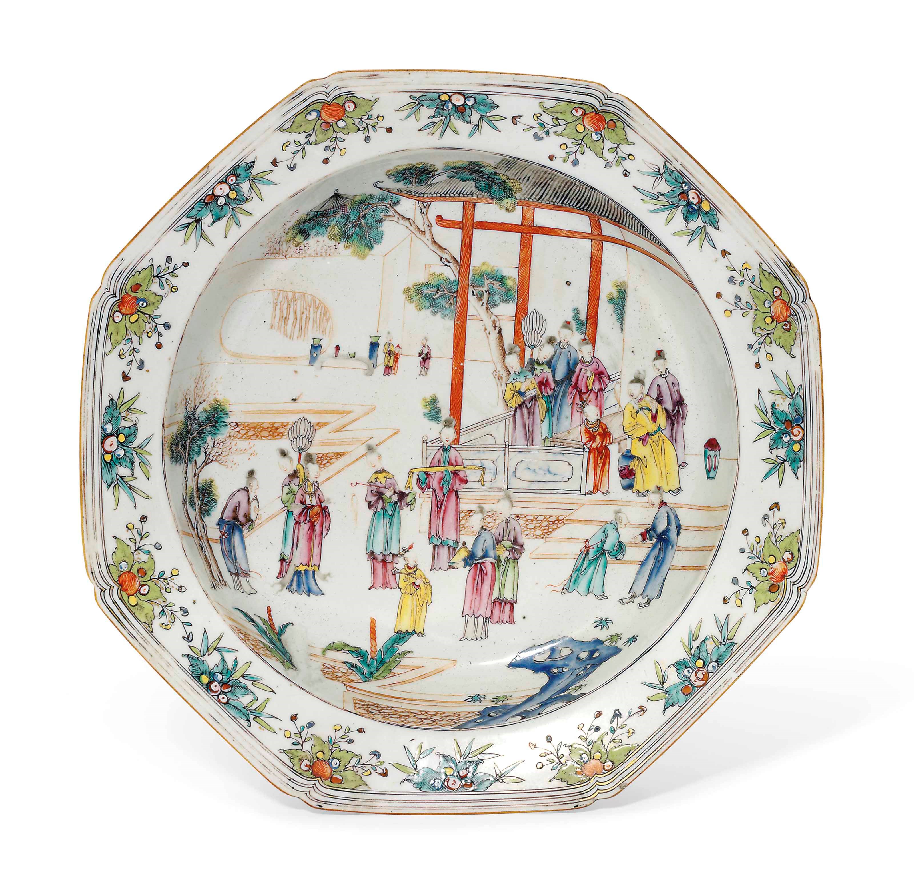 A CHINESE FAMILLE ROSE BASIN