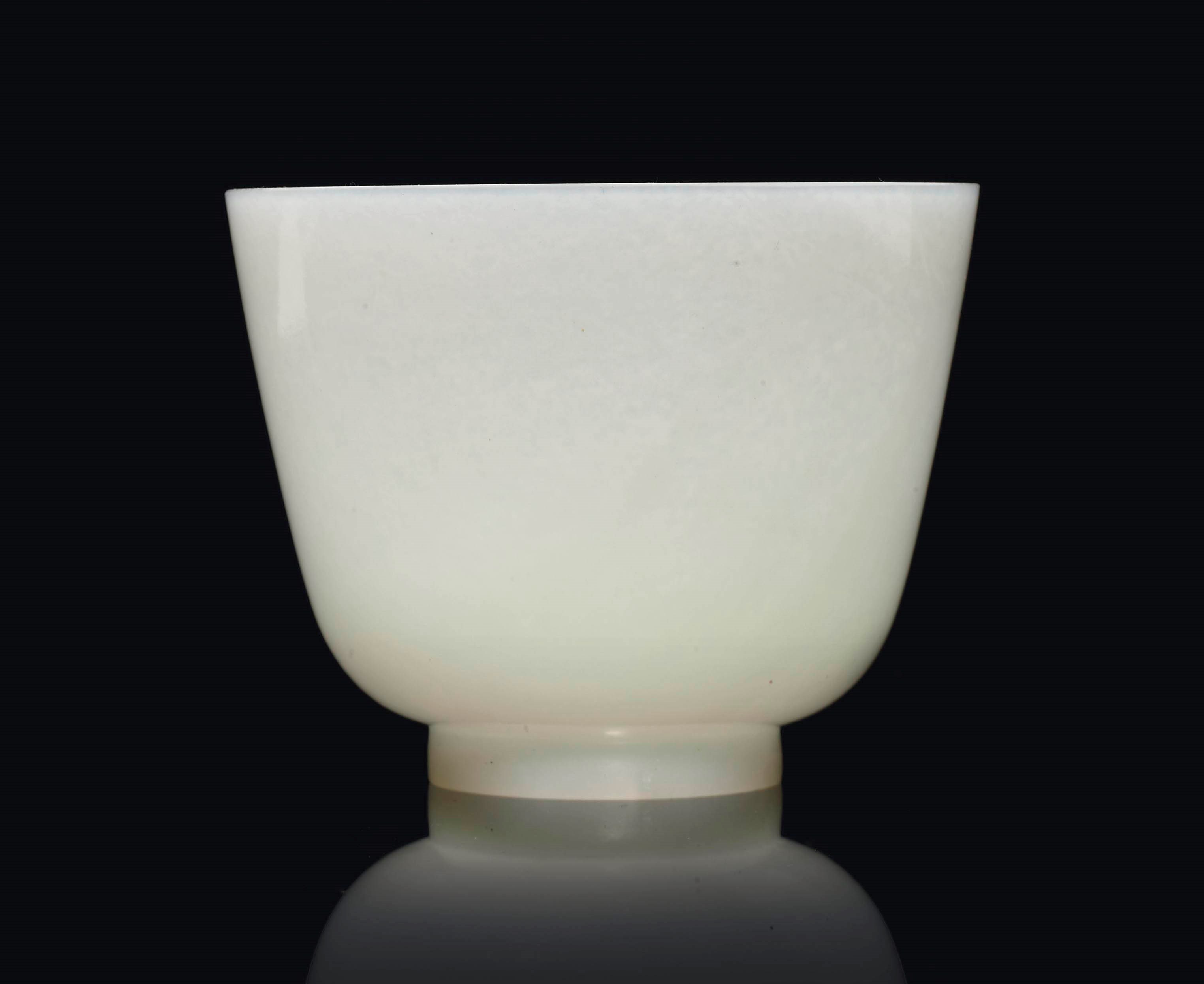 A WHITE JADE CUP