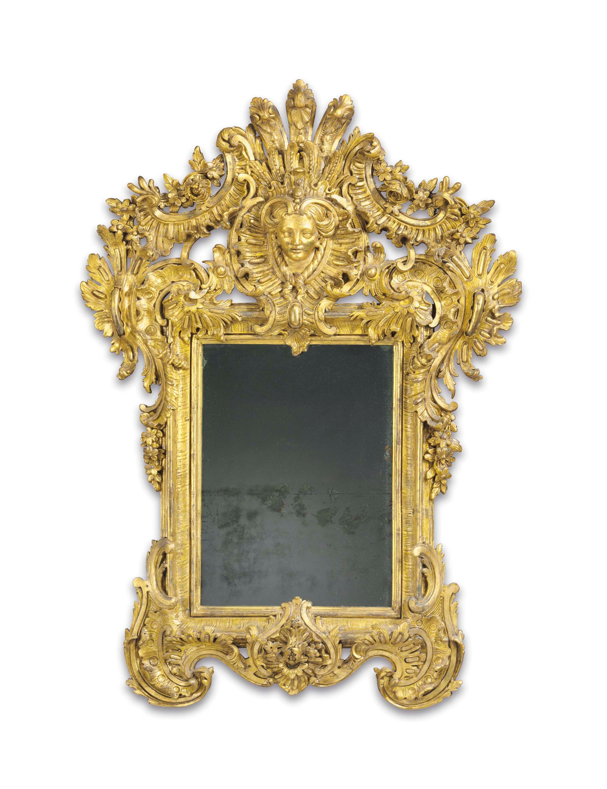 A NORTH ITALIAN GILTWOOD MIRROR