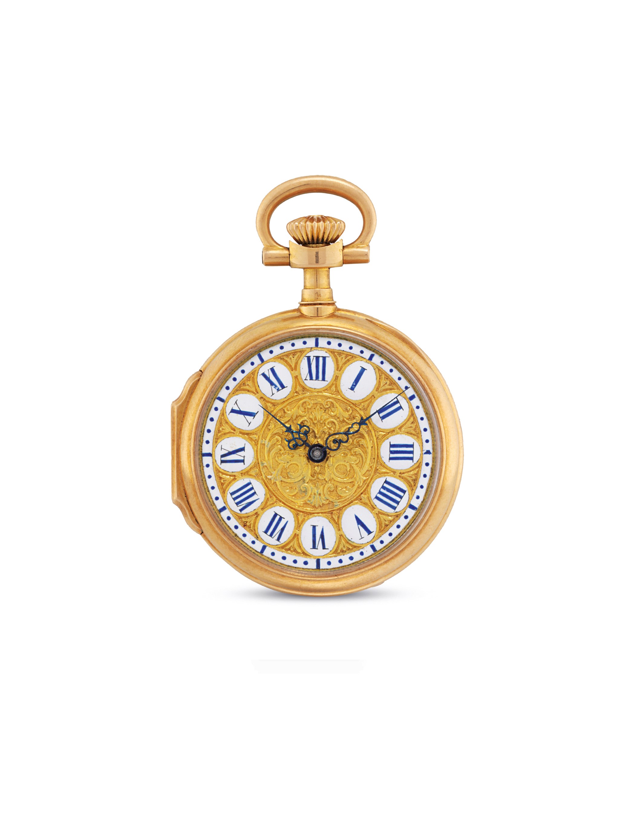 PATEK PHILIPPE. AN 18K GOLD OPENFACE KEYLESS CYLINDER WATCH