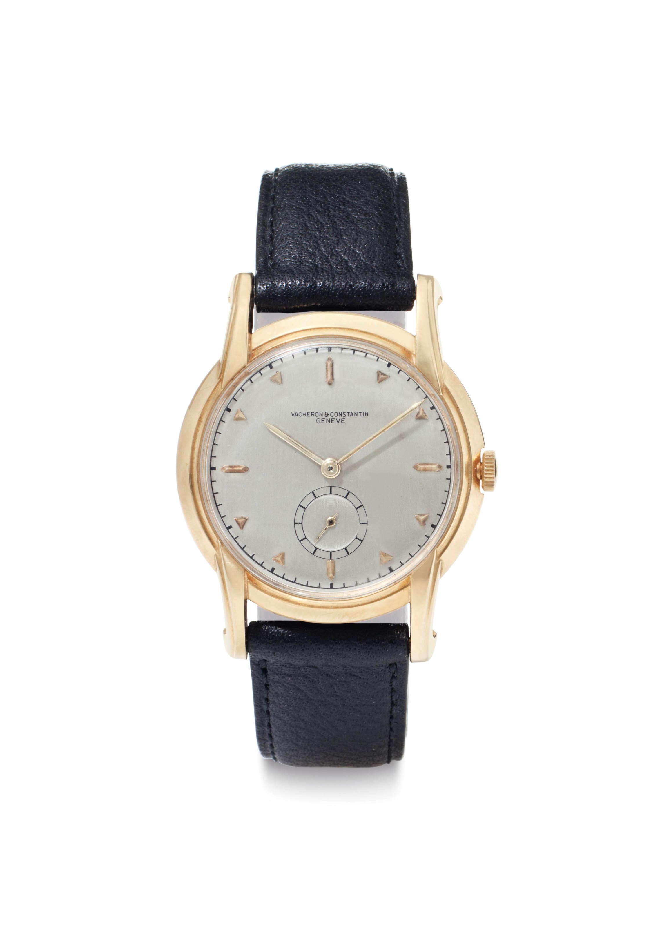 Vacheron Constantin. An 18K Gold Wristwatch with Elongated Fluted Lugs