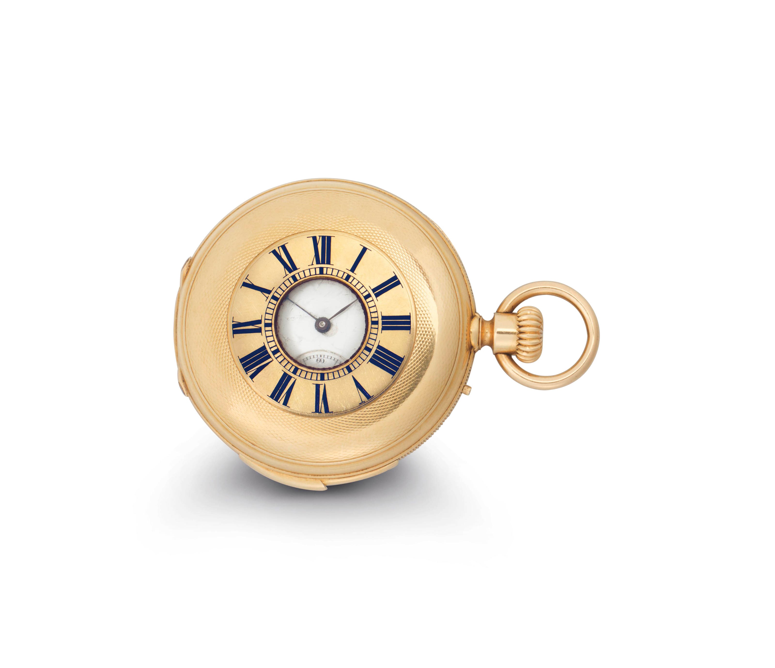 Rossel & Fils. An 18k Gold Quarter Repeating Half-Hunter Case Keyless Lever Pocket Watch