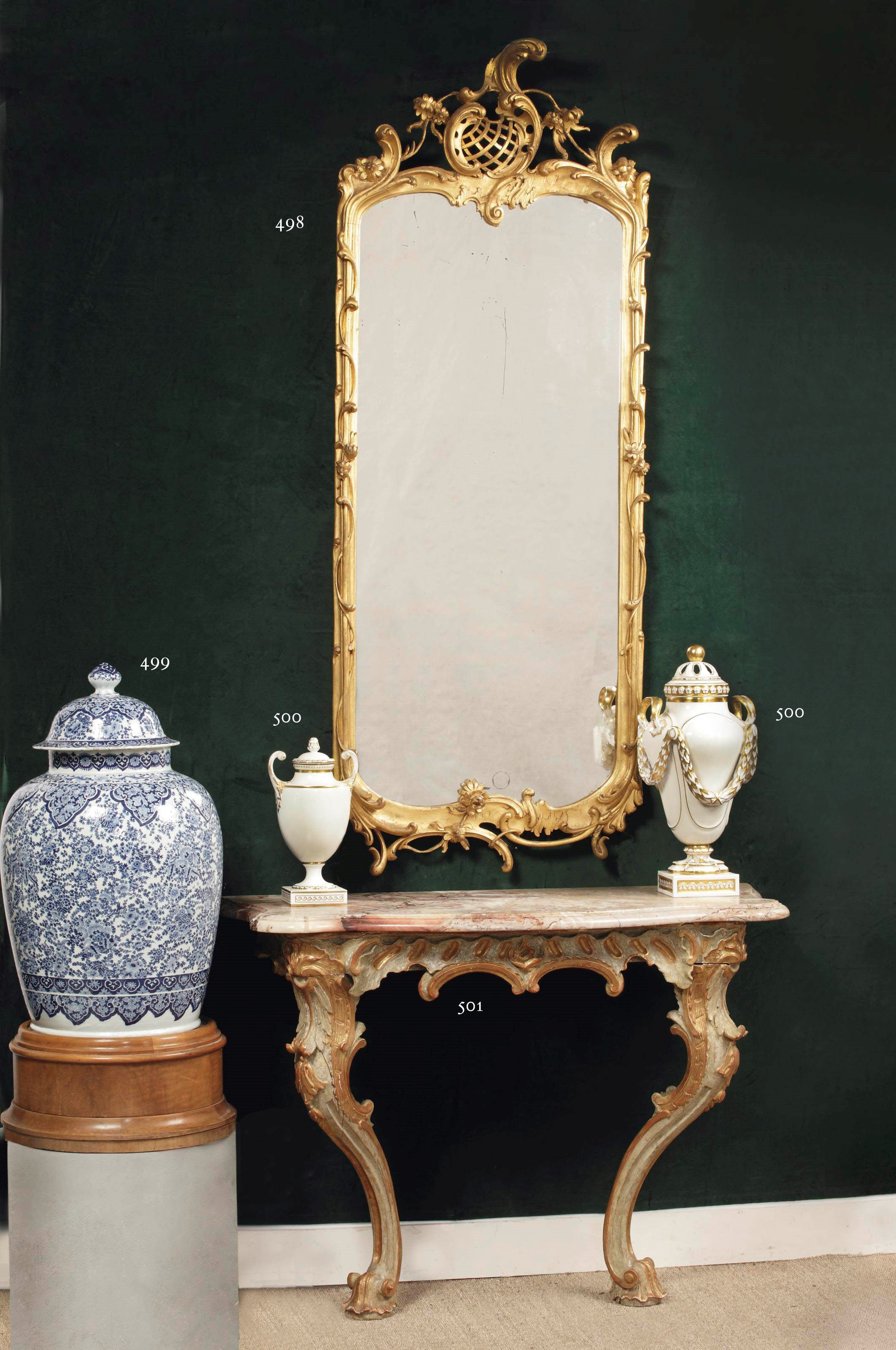 A large blue and white fayence jar and cover
