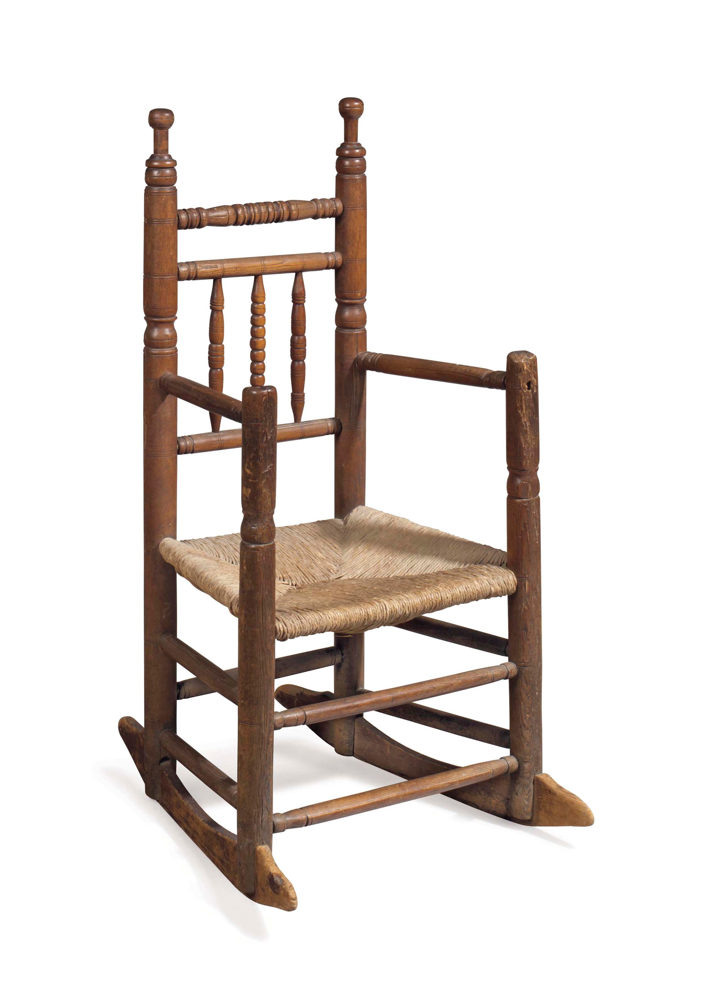A WILLIAM AND MARY TURNED OAK ARMCHAIR