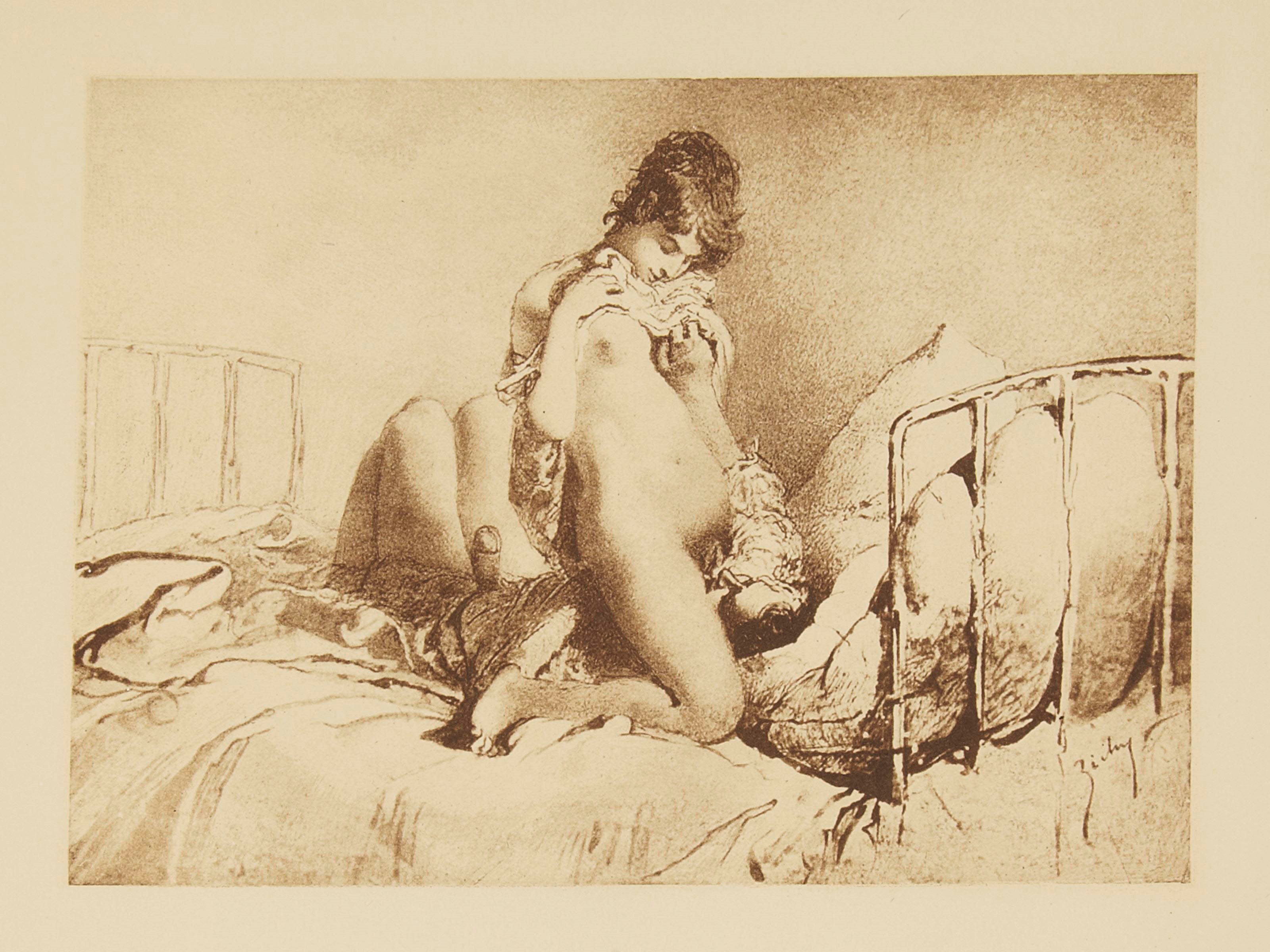 ZICHY, Michael von (1827-1906). Liebe. Vierzig Zeichnungen. Leipzig: Provatdruck, 1911.