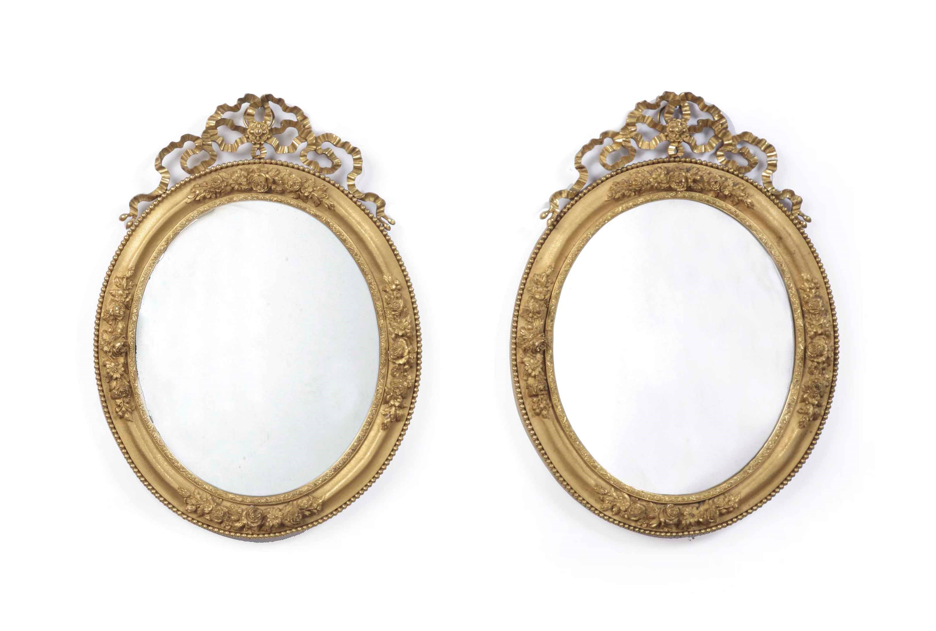 A pair of ormolu mirrors