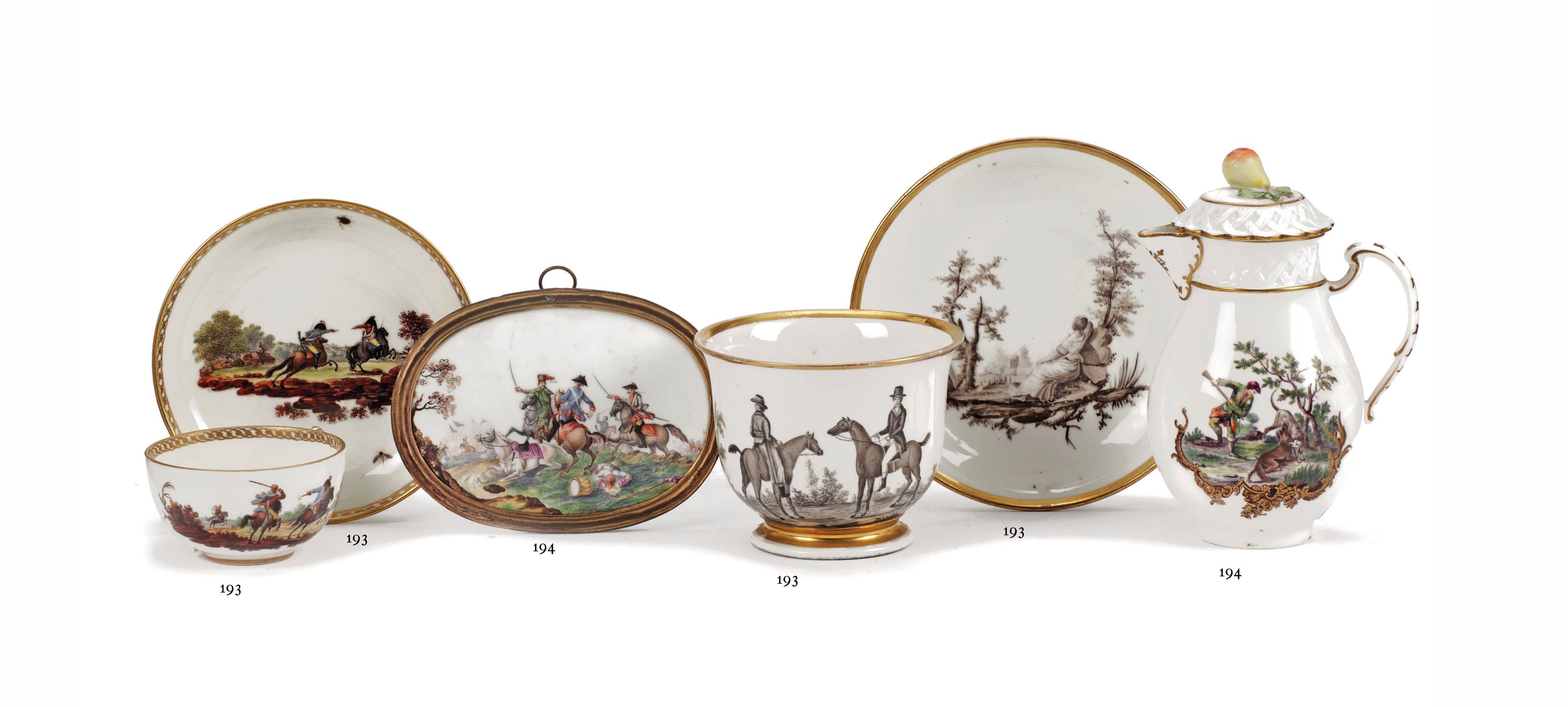 A collection of German porcelain
