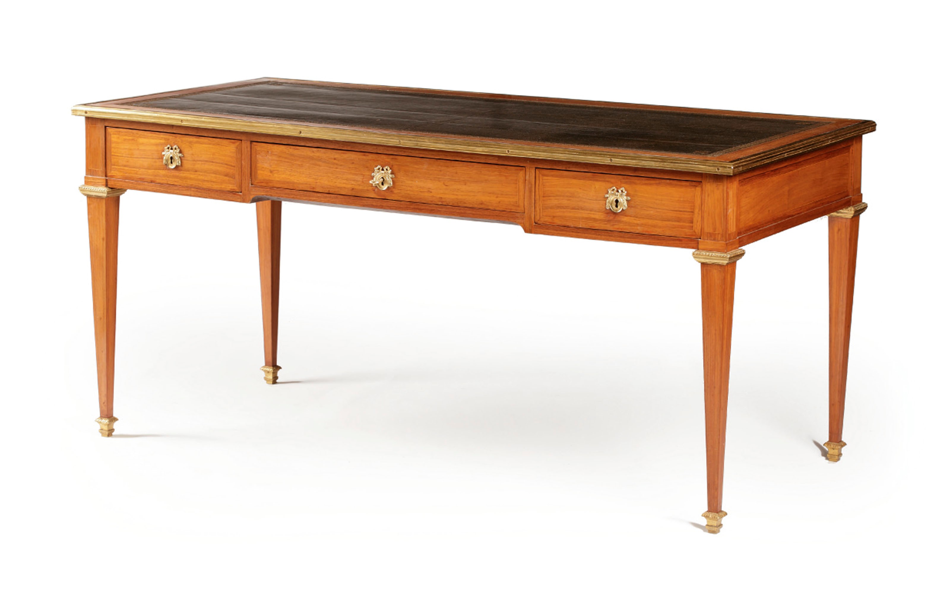A LOUIS XVI ORMOLU-MOUNTED TULIPWOOD BUREAU PLAT