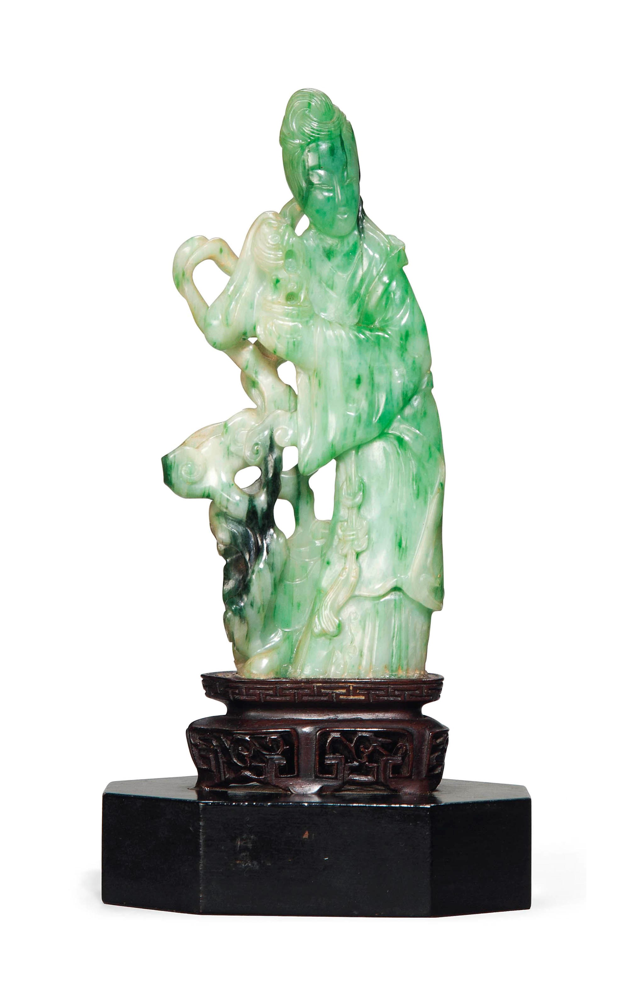 A CHINESE JADEITE FIGURE