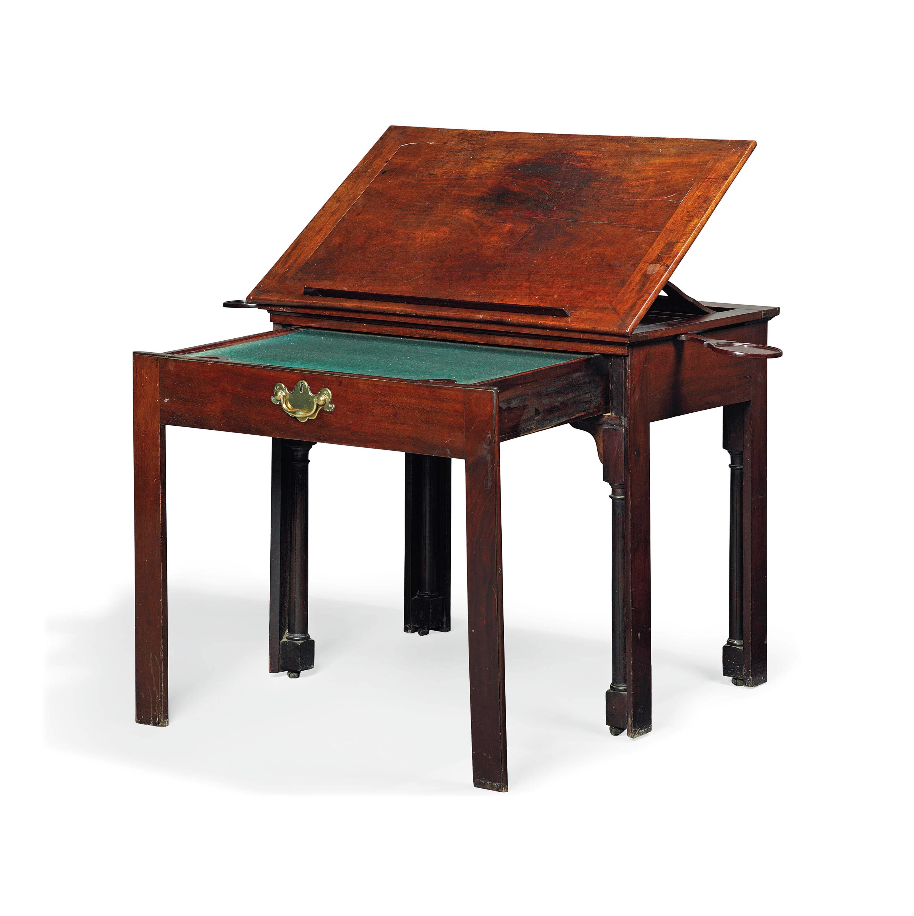 A GEORGE III MAHOGANY ARCHITECT'S TABLE