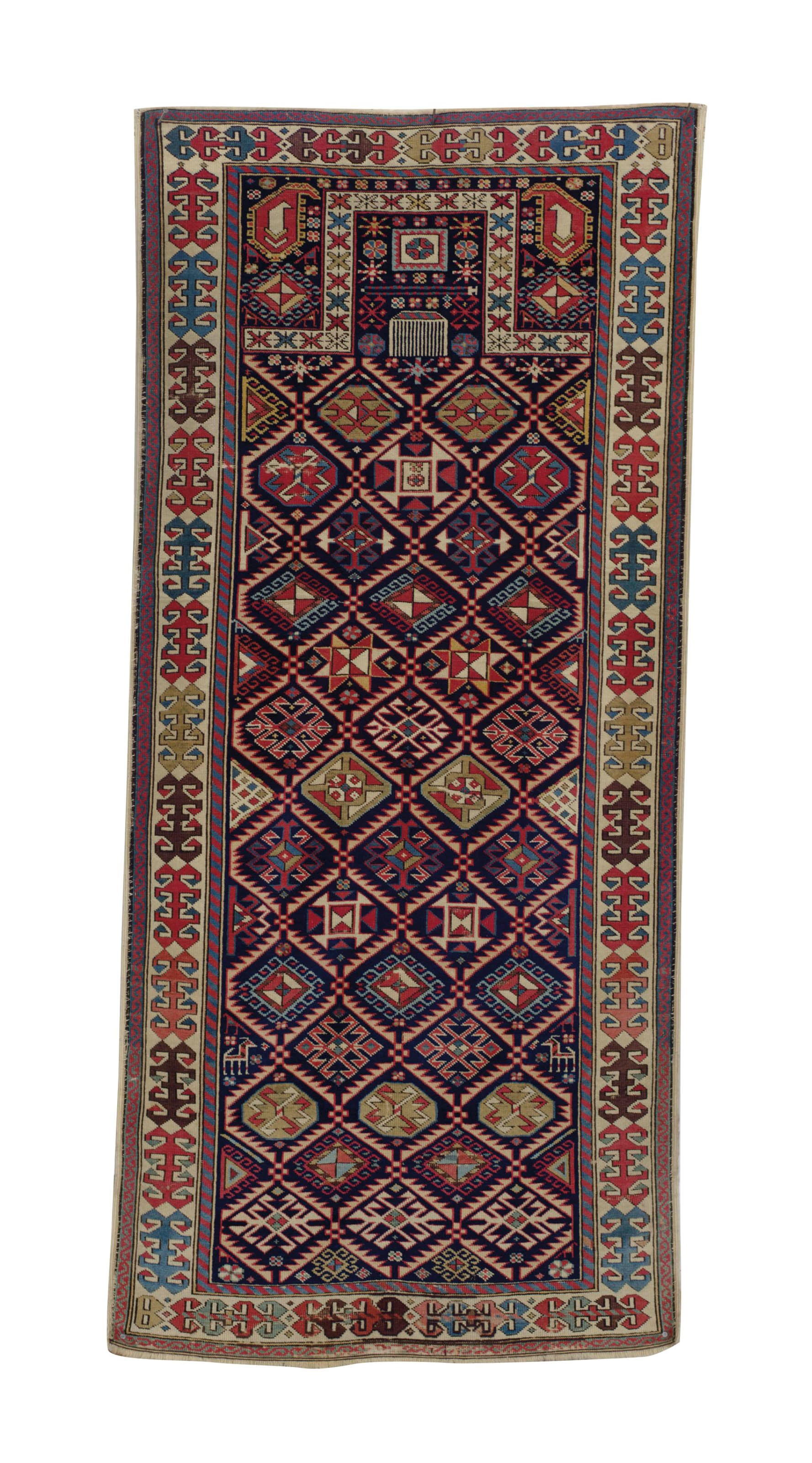 AN AKSTAFA PRAYER RUG,