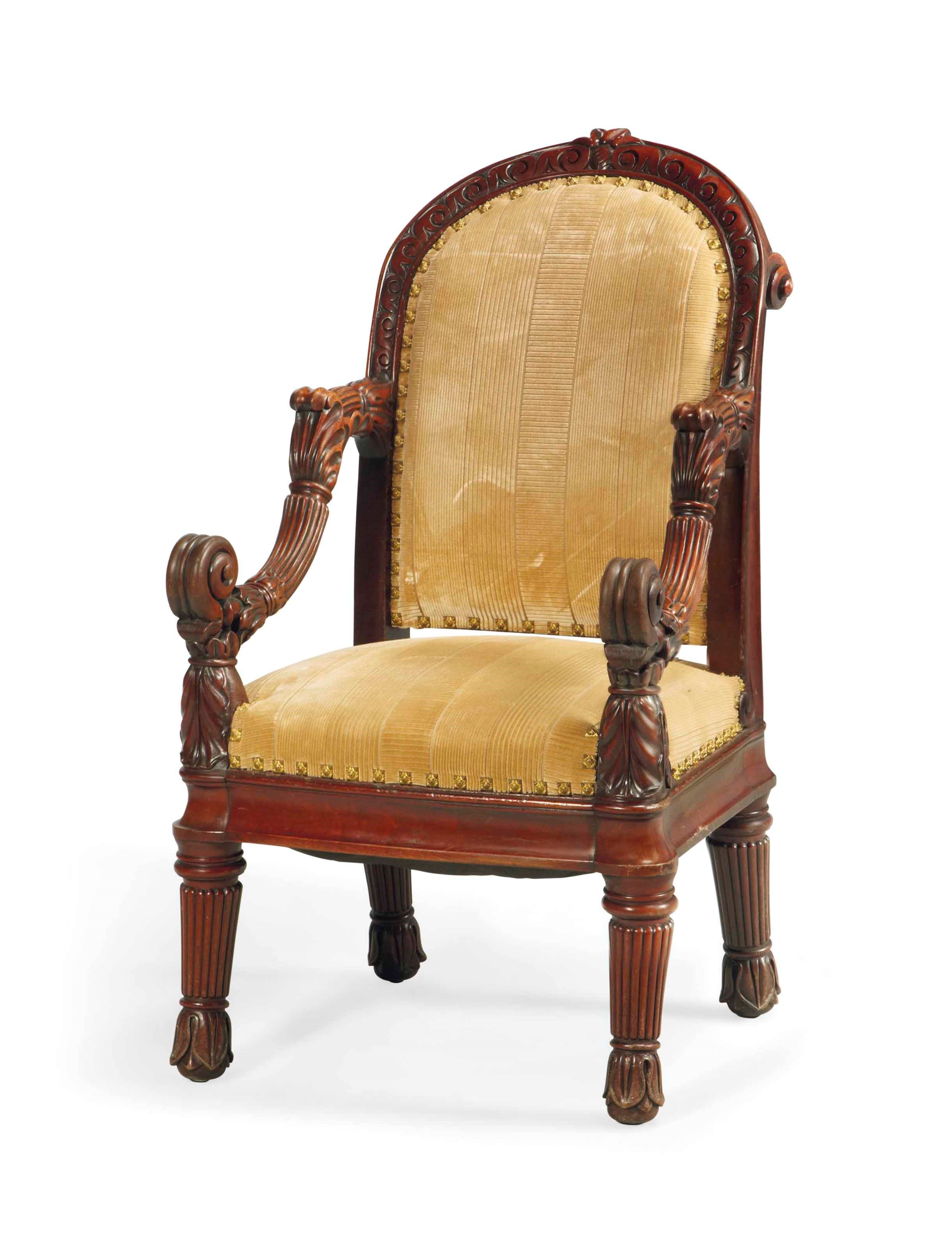 FAUTEUIL D'APPARAT DU MILIEU DU XIXEME SIECLE