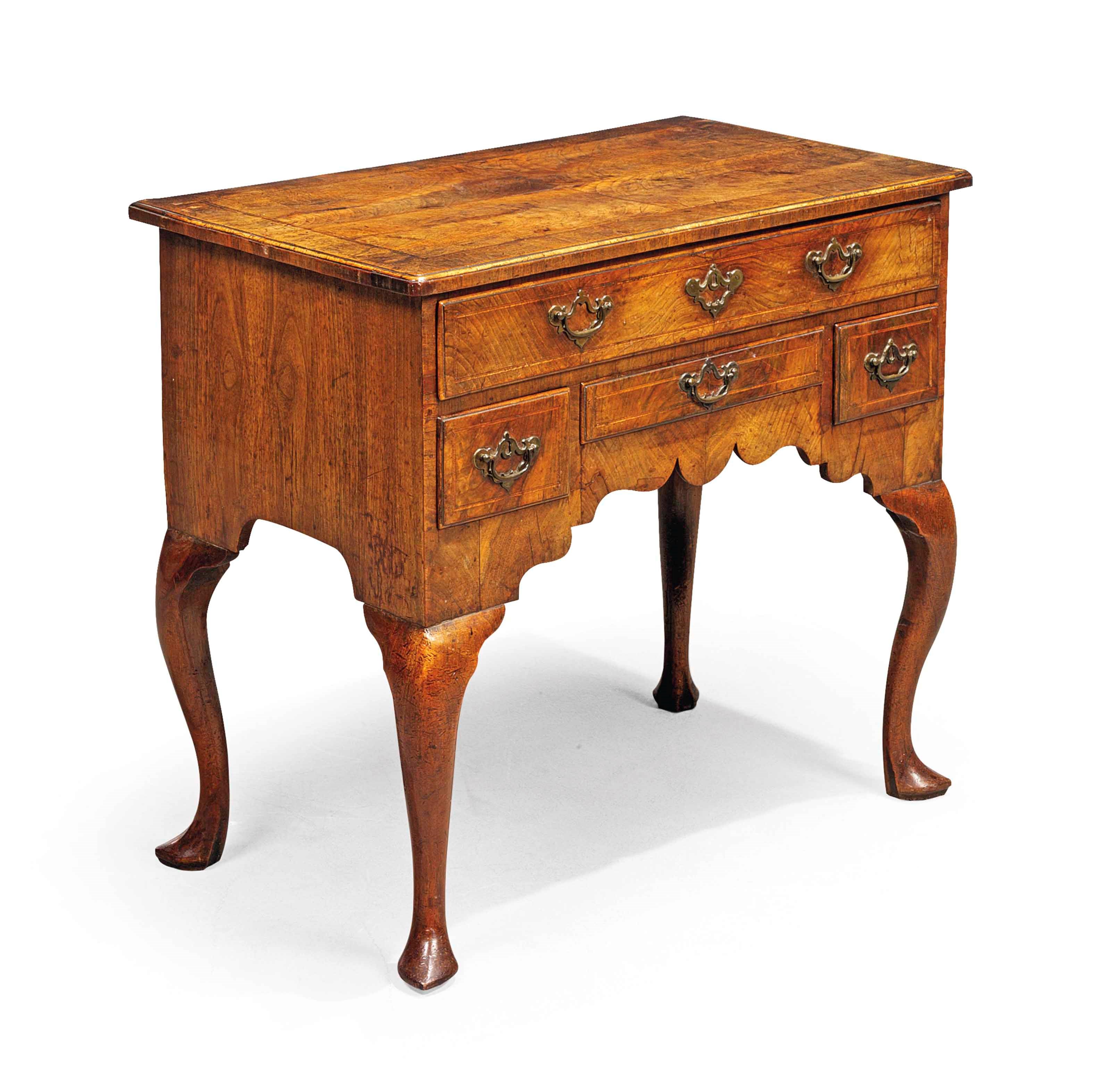 A GEORGE I WALNUT LOWBOY