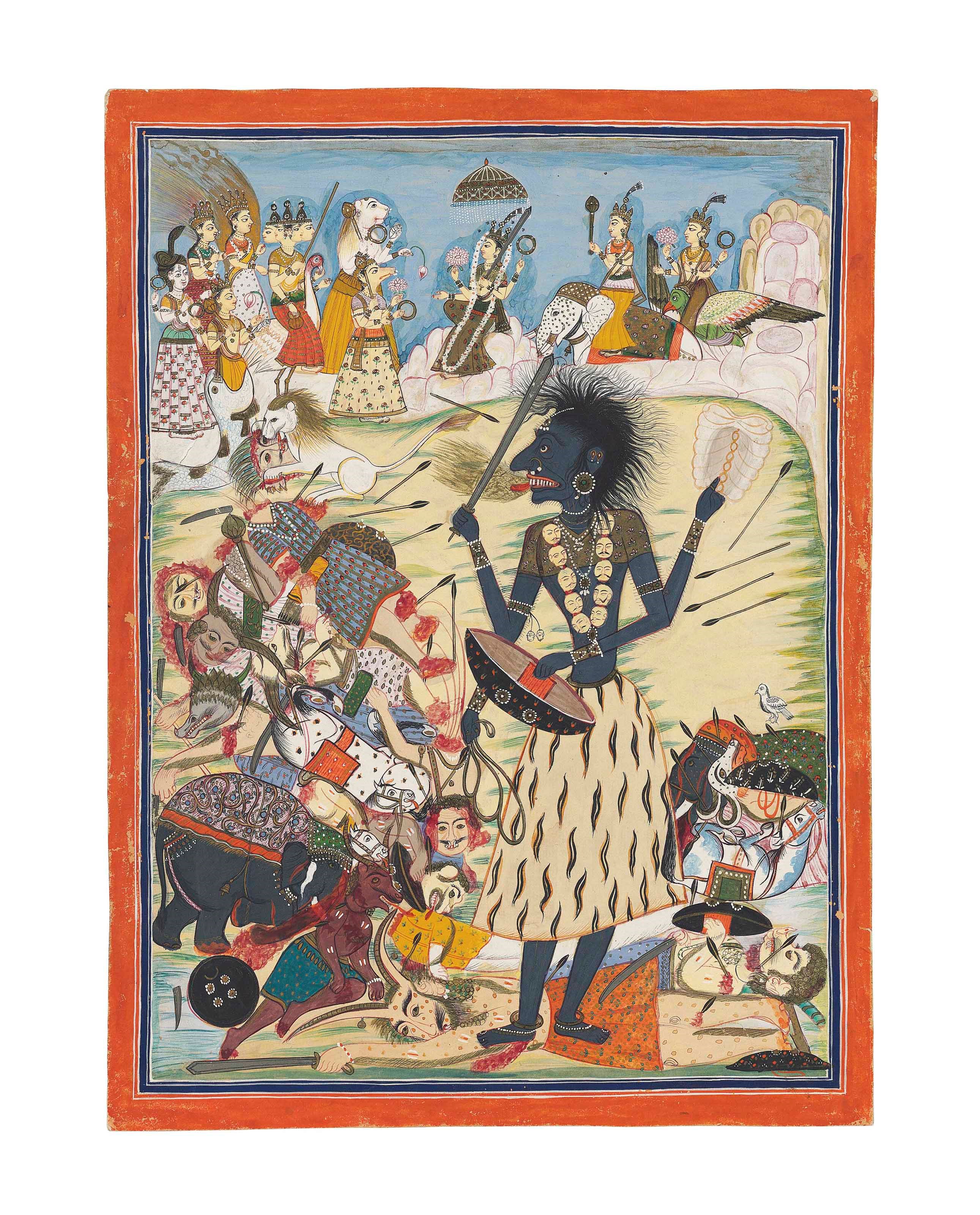 A painting from the Devi Mahatmya: Kali Victorious