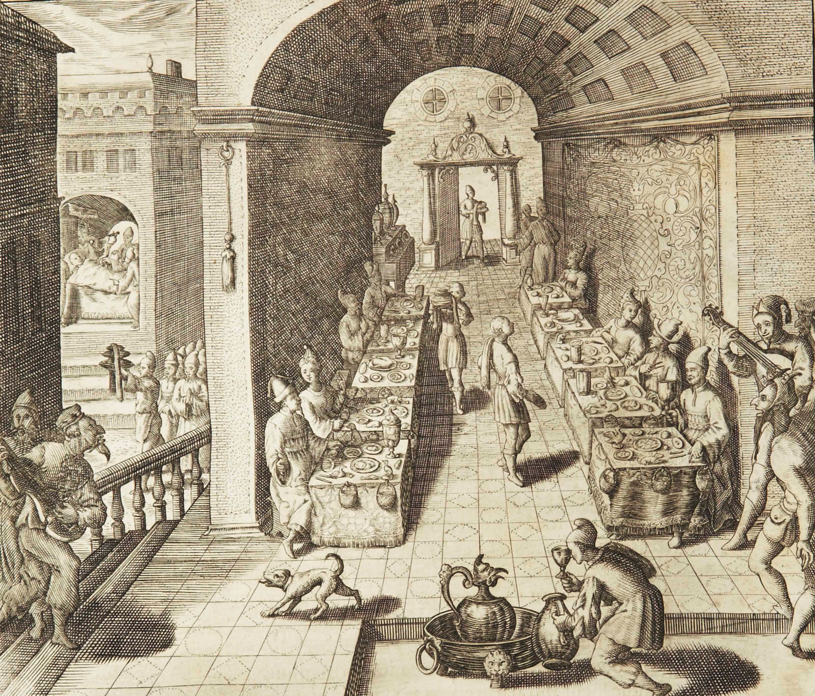 LINSCHOTEN, Jan Huygen (1536-1611). Histoire de la navigation de Jean Hugues de Linscot Hollandais et de son voyage es Indes Orientales. Amsterdam: Theodore Pierre, 1610. 2° (306 x 206mm). 6 (of 7) engraved plates of which 4 folding and 2 double-page, 58 engraved illustrations of which one double-page. (Lacking the map of Africa, some browning.) Contemporary vellum, manuscript title on spine (lightly bowed, some light staining, lacking ties). Provenance: F.C.? (unidentified monogram on endpaper).