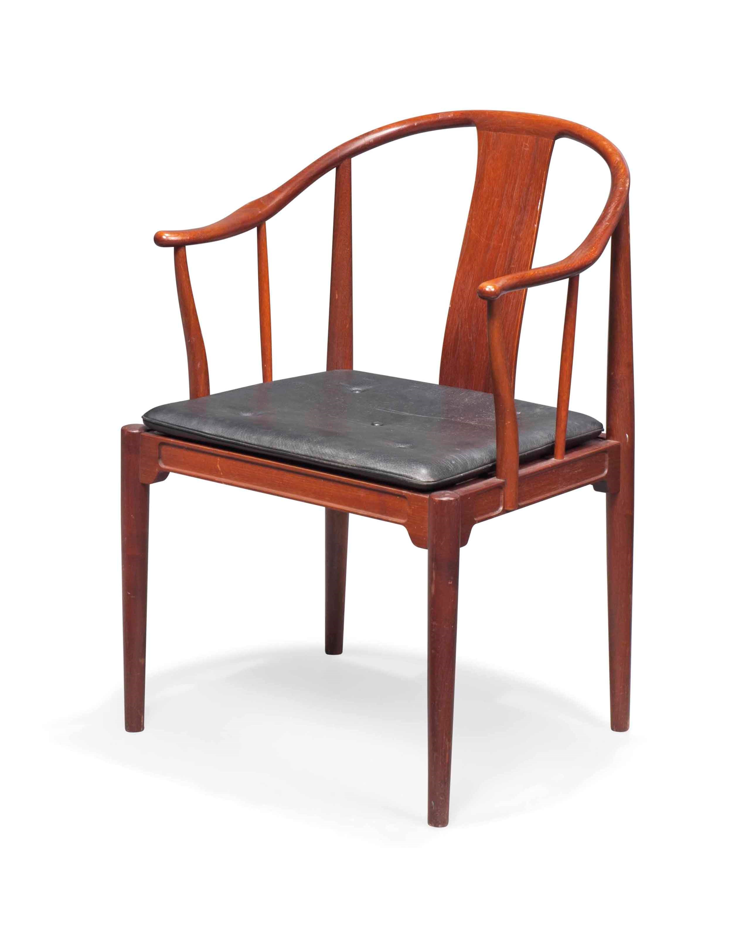 HANS J. WEGNER  (1914-2007) MAHOGANY 'CHINESE' CHAIR MADE BY FRITZ HANSEN