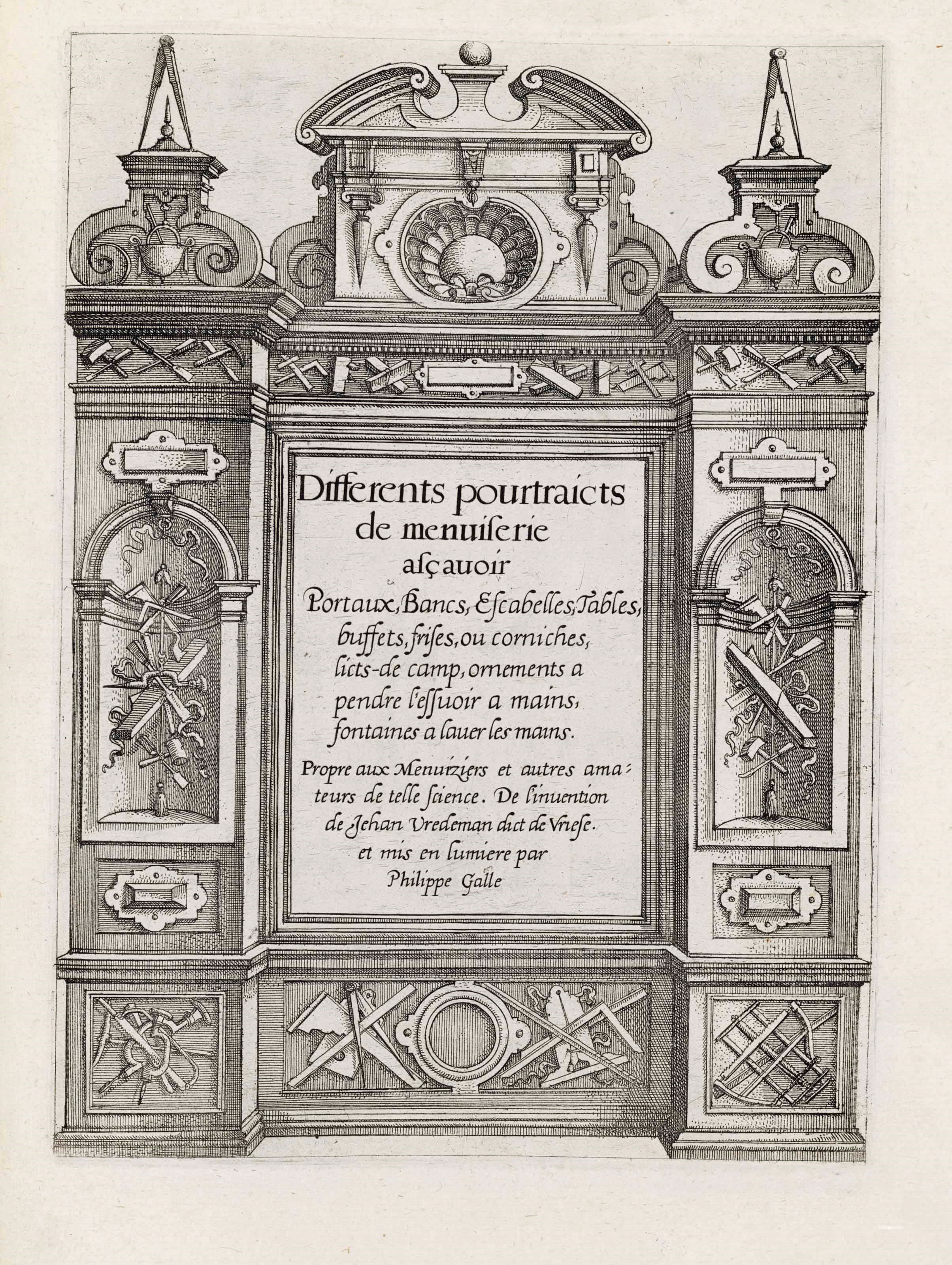 VREDEMAN DE VRIES, Hans (1527 - circa 1606) after, by Pieter van der BORCHT (1545-1608).