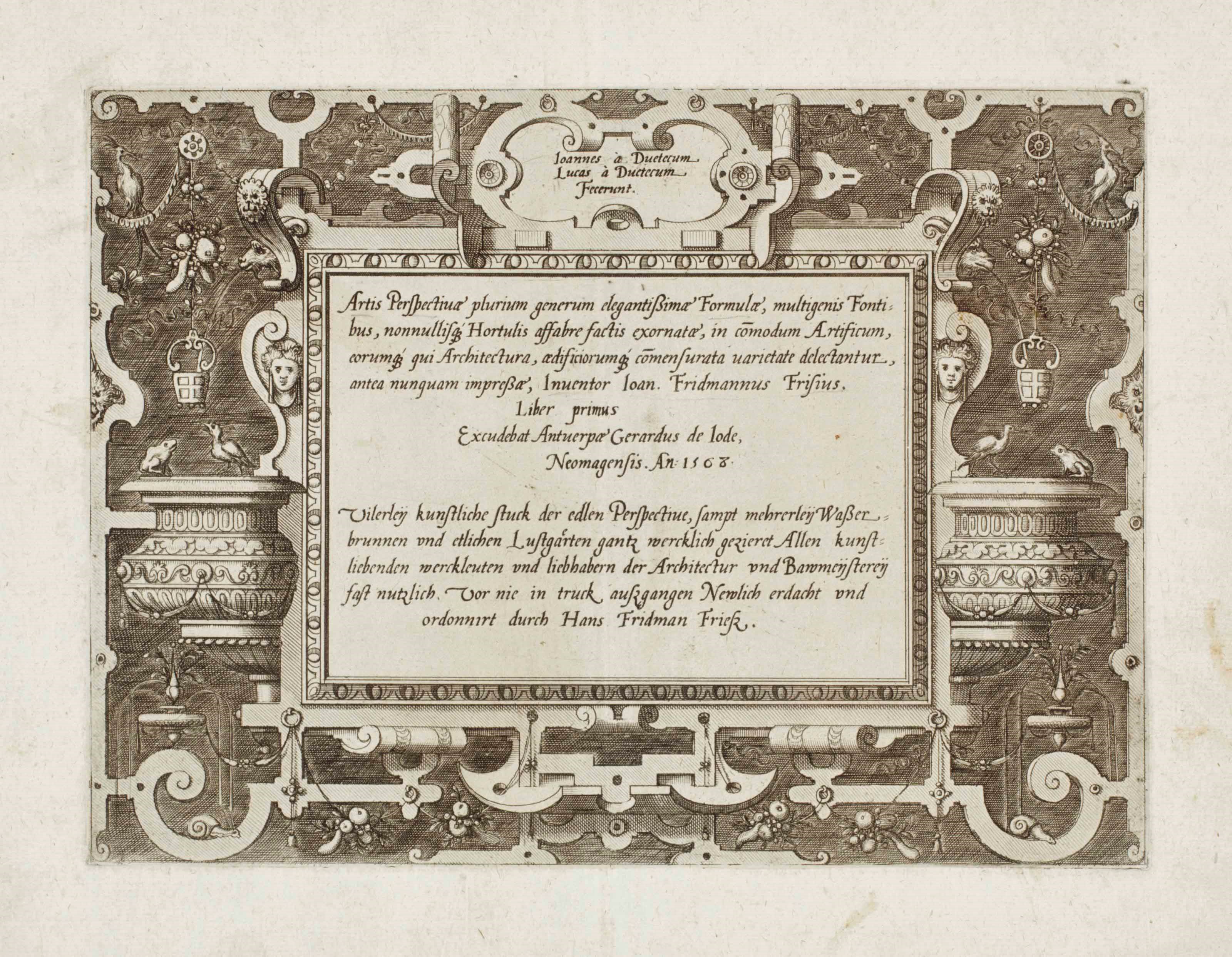 VREDEMAN DE VRIES, Hans (1527 - ?1606) after, by Johannes and Lucas van DOETECUM