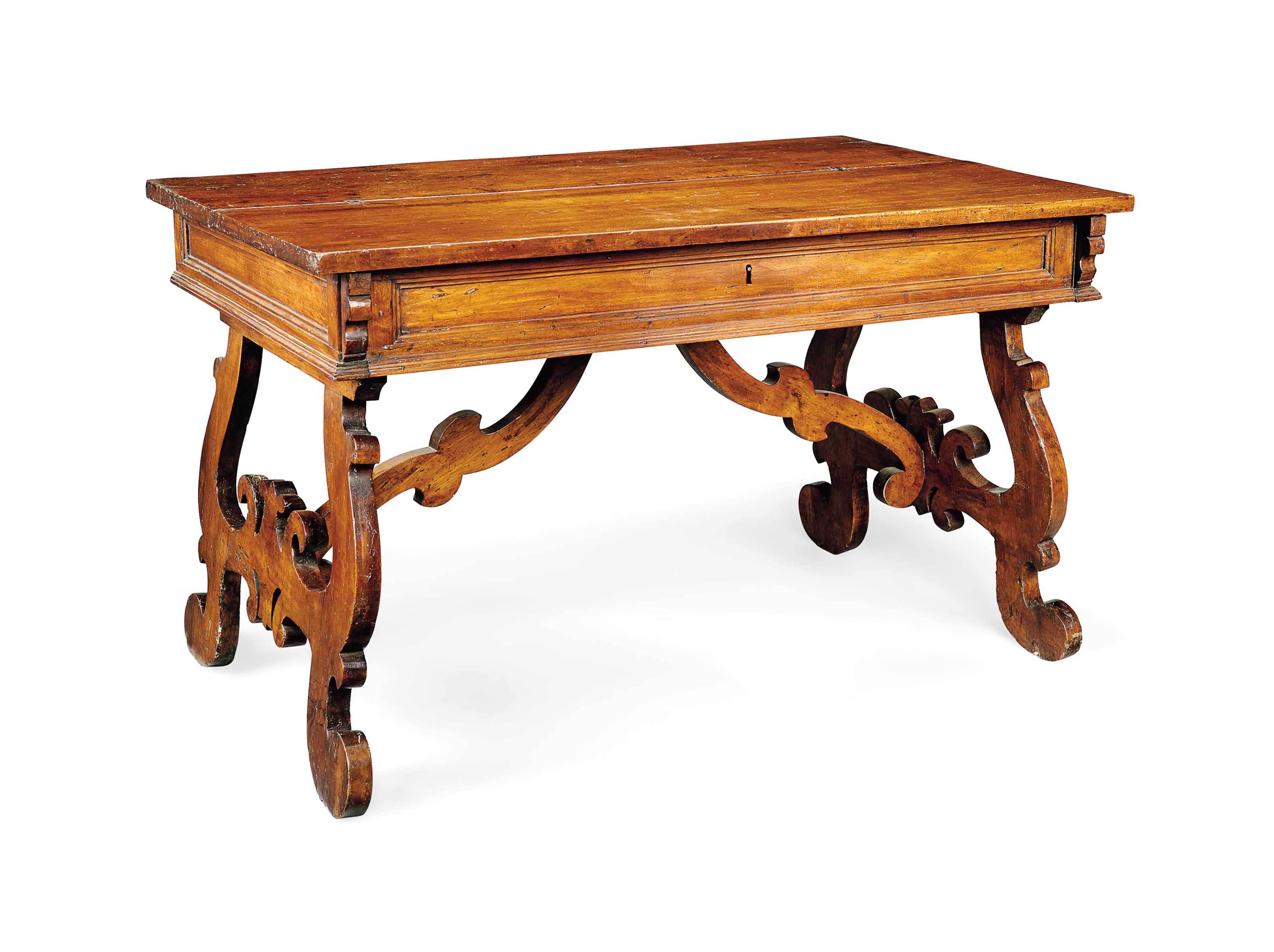 A NORHT ITALIAN WALNUT TABLE