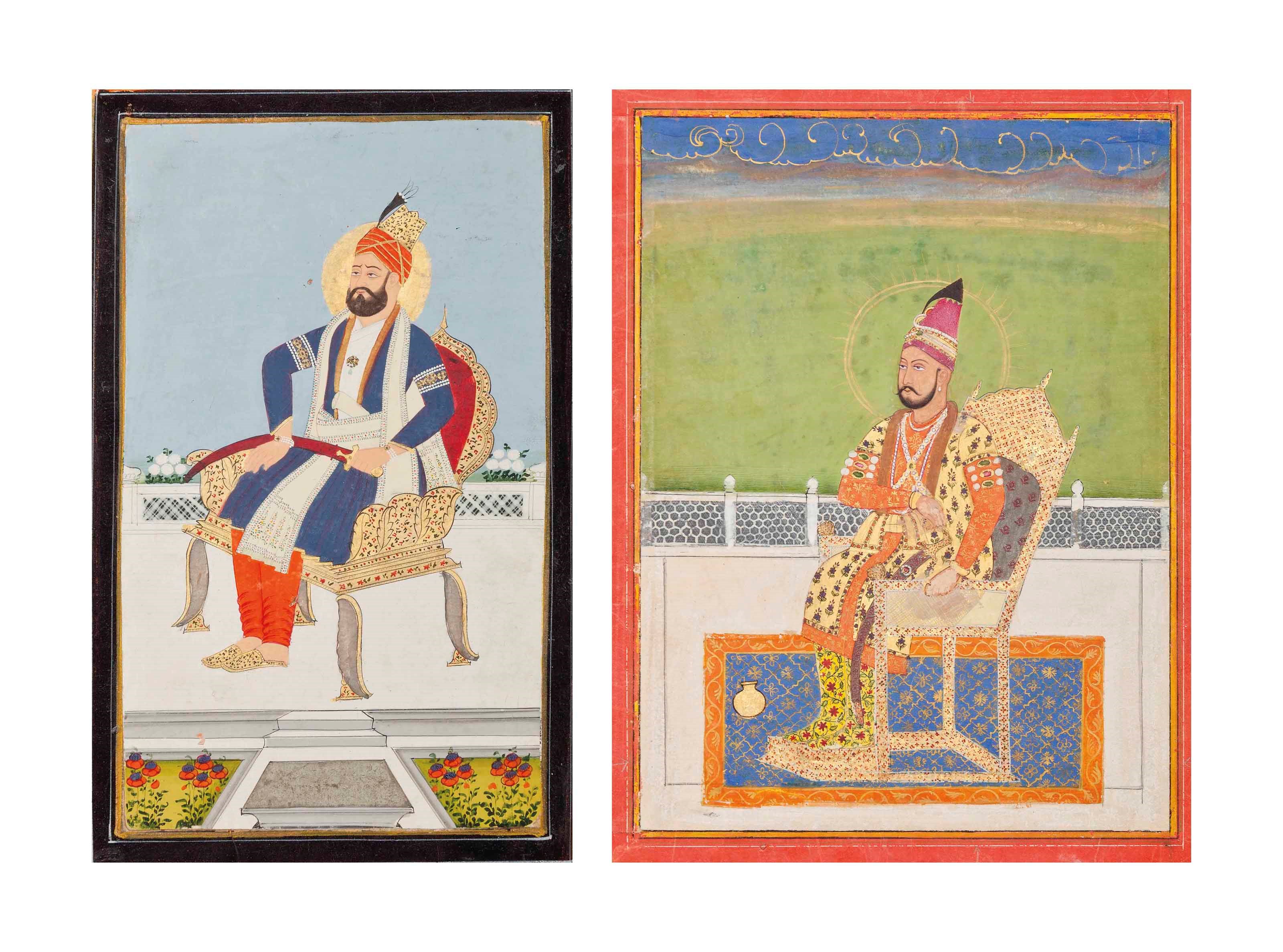 TWO PORTRAITS OF NADIR SHAH AFSHAR
