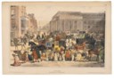 LAMI, Eugène (1800-1890) and Henri MONNIER (1799-1877). Voyage en Angleterre. Paris and London: Firmin Didot and Lami-Denozan, and Colnaghi, 1829-1830. 2° (427 x 290mm). Prospectus, in French, bound in; captions leaves in French. 24 hand-coloured lithographed plates by Villain after Lami and Monnier. (Text leaves spotted, plates lightly browned and with some mostly marginal spotting.) Blue half morocco by Riviere and Son, one front part wrapper bound in (wrapper heavily browned). Provenance: David Lionel Goldsmid-Stern-Salomons (1851-1925, baronet, mechanic; bookplate).