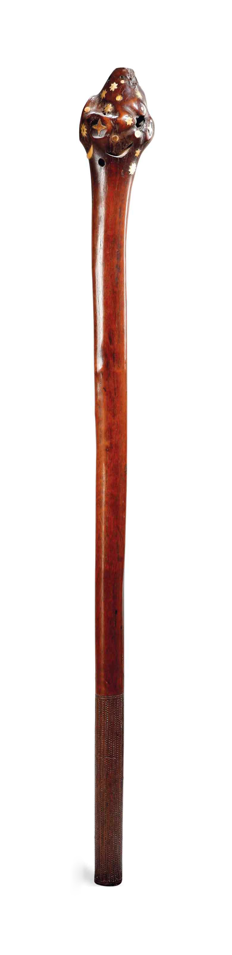 Massue incrustée d'ivoire marin, vunikau bulibuli
Club with marine ivory inlays, vunikau bulibuli