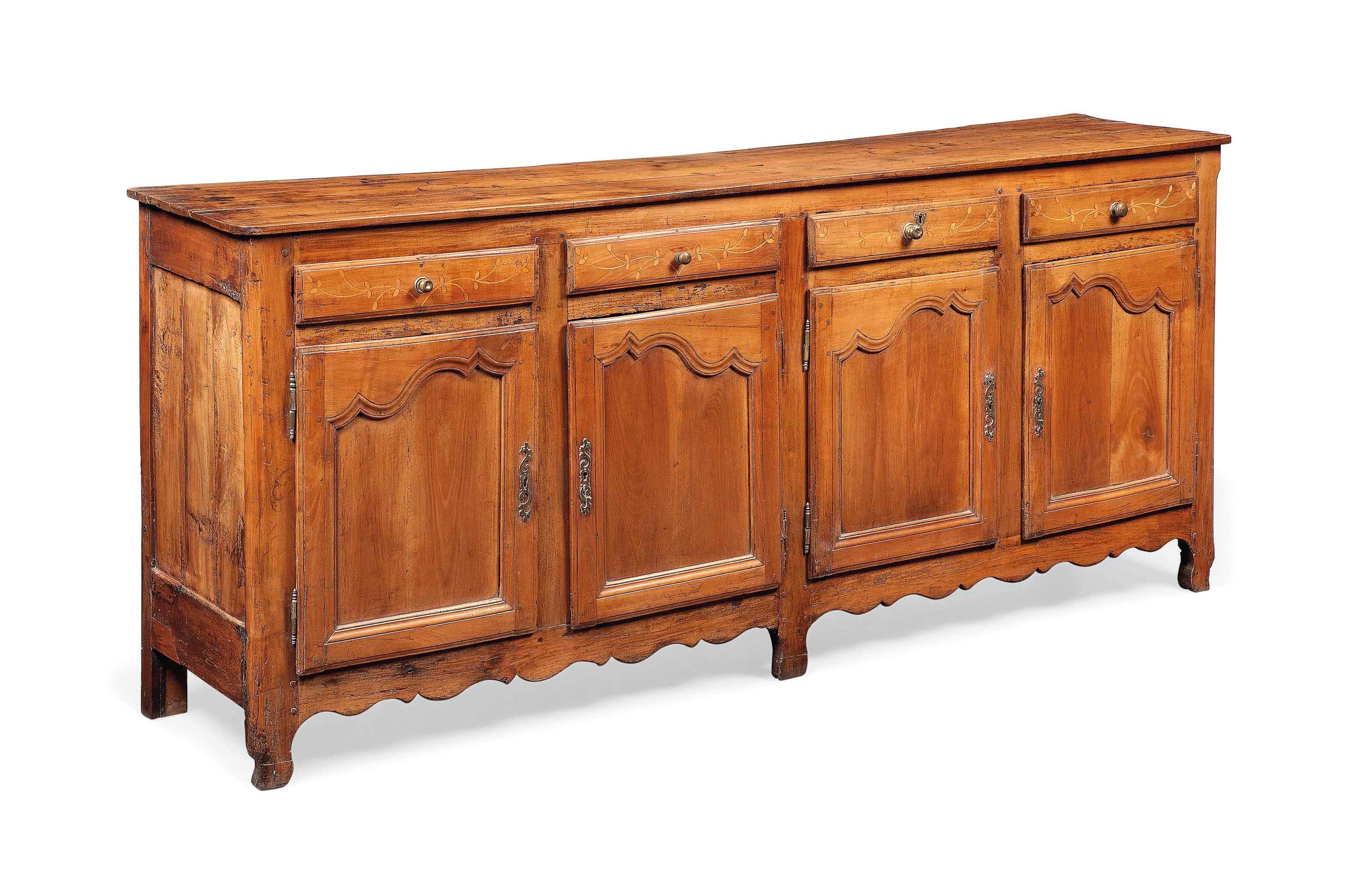 A LARGE FRENCH PROVINCIAL CHERRYWOOD BUFFET