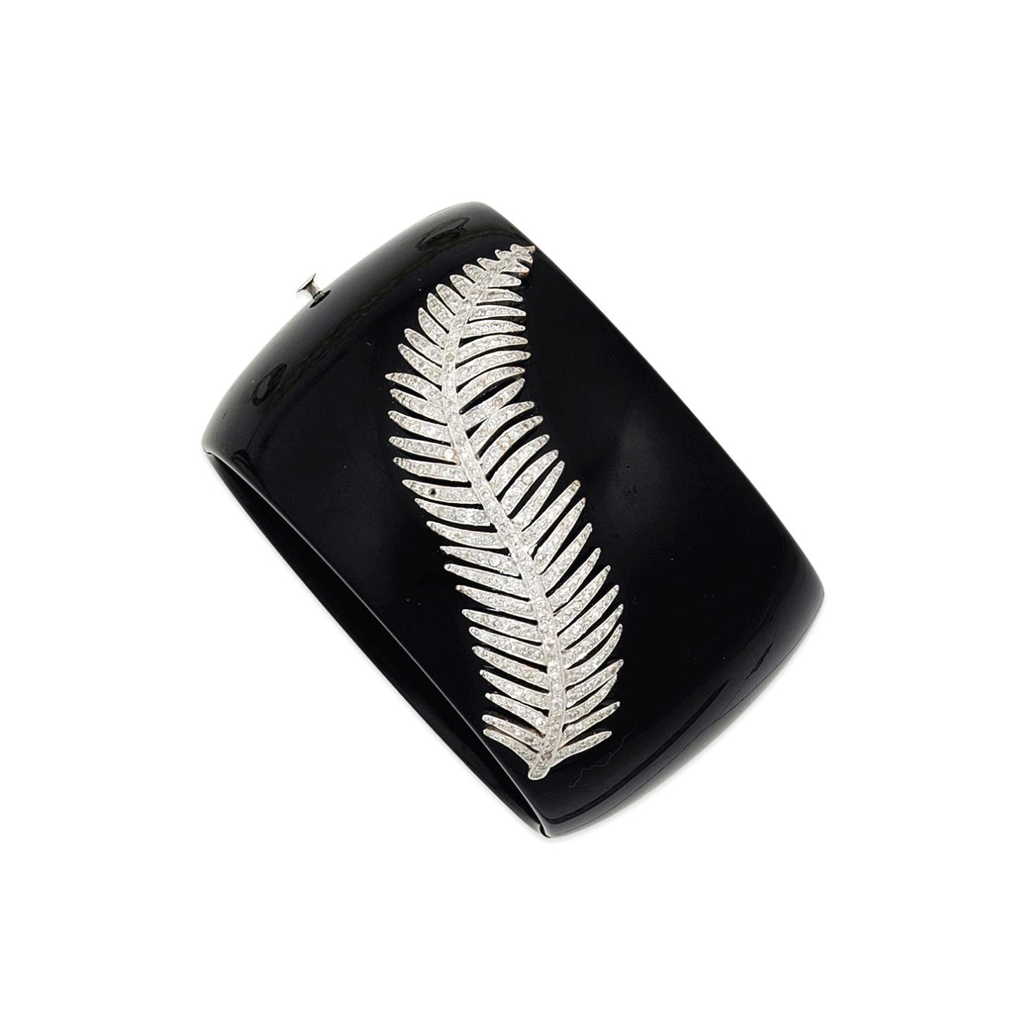 A bakelite and diamond bangle