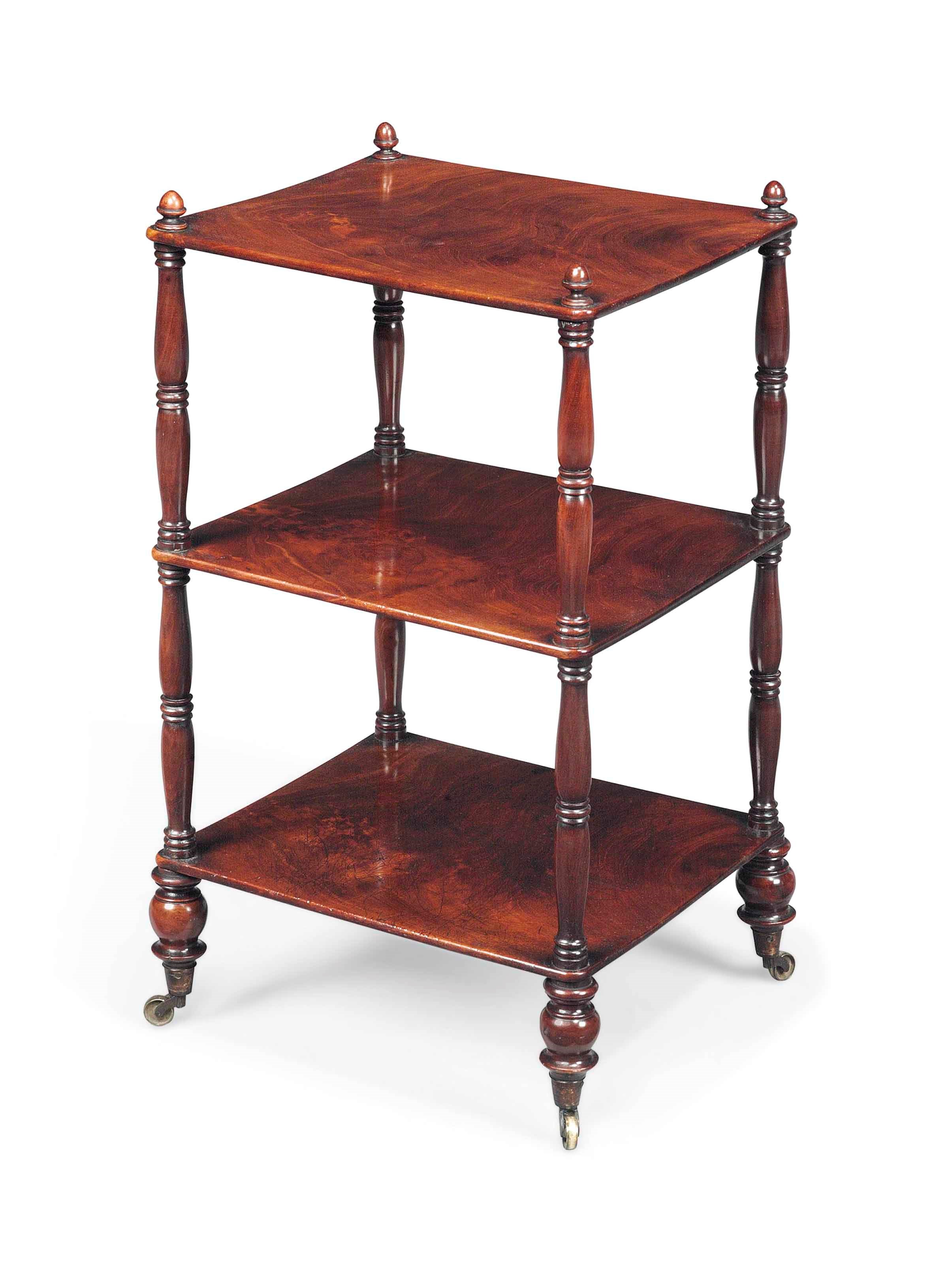 A GEORGE IV MAHOGANY ETAGERE