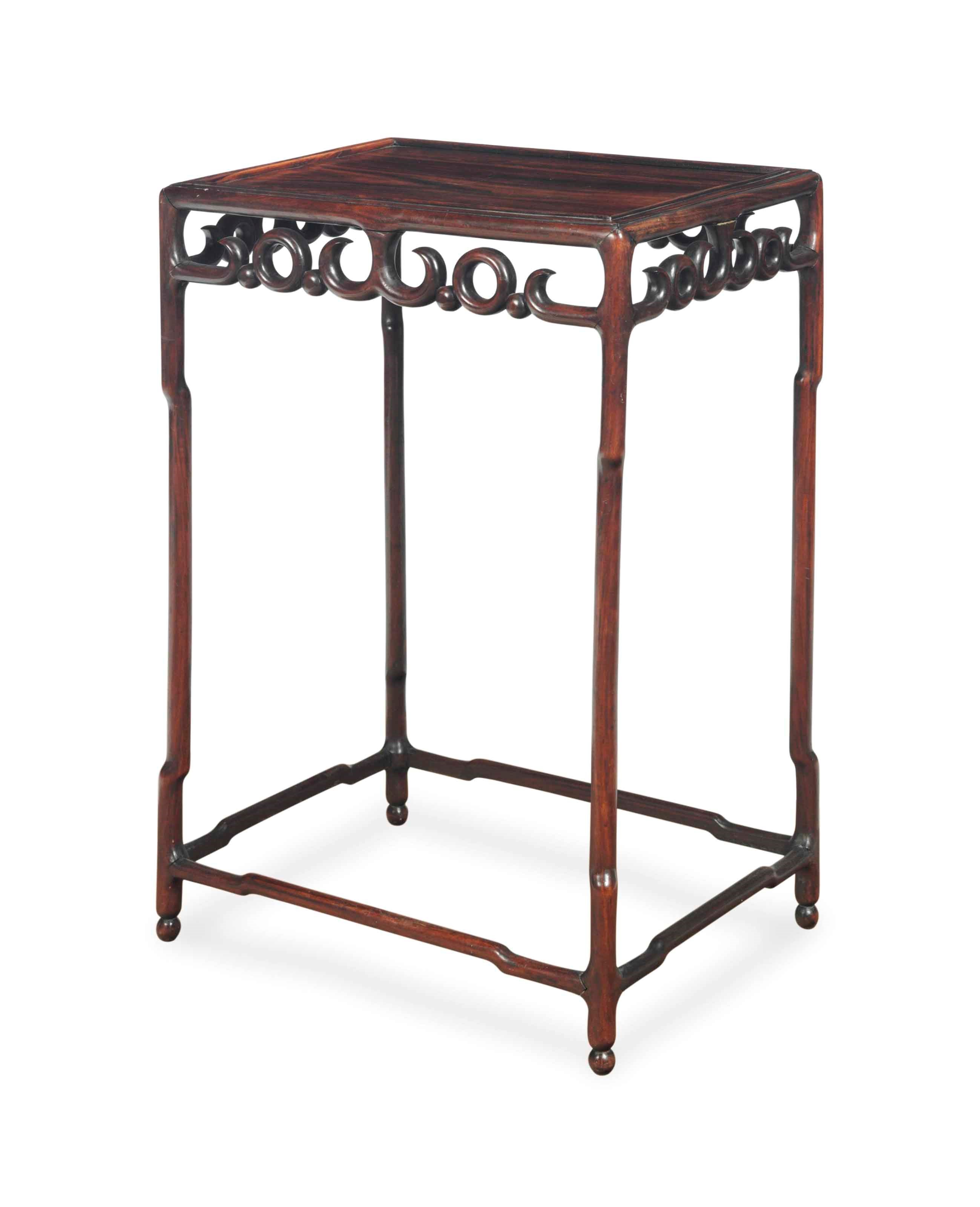 A CHINESE HONGMU SIDE TABLE,