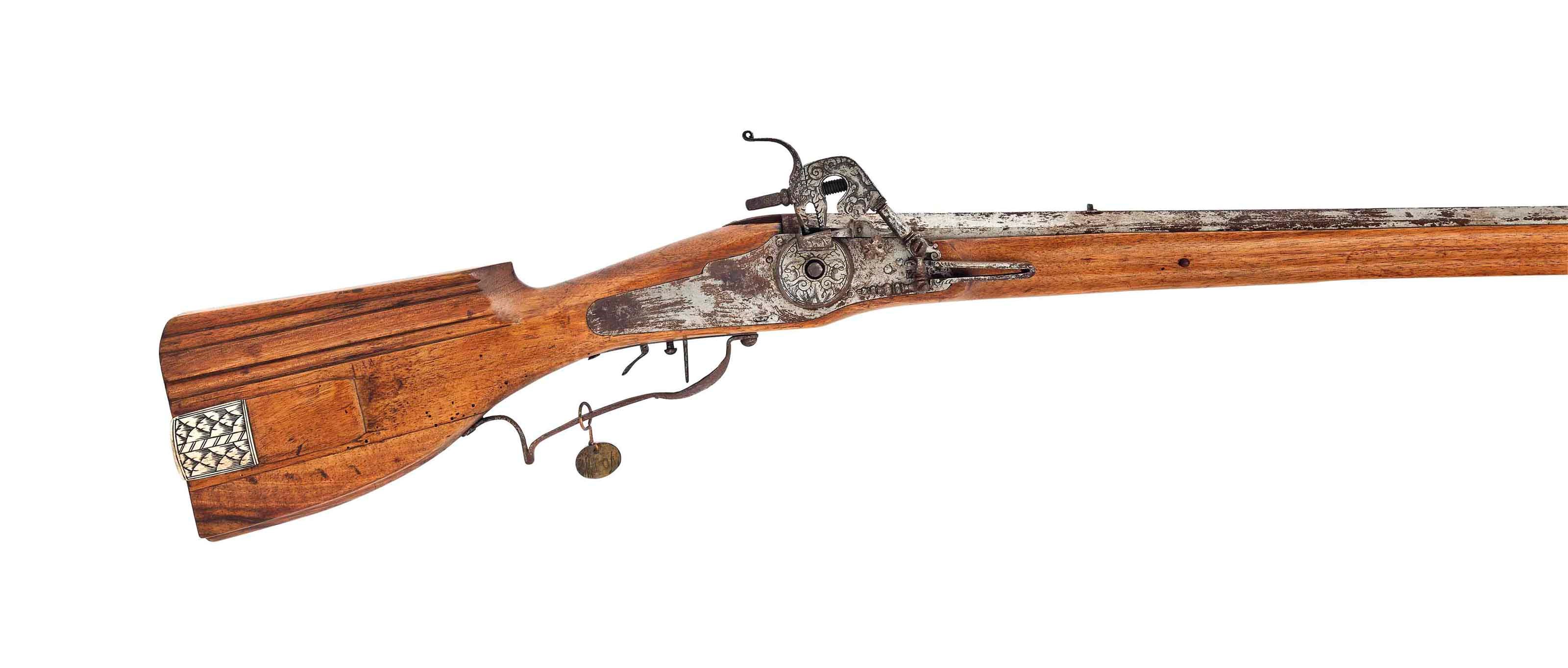 A GERMAN WHEEL-LOCK SPORTING RIFLE