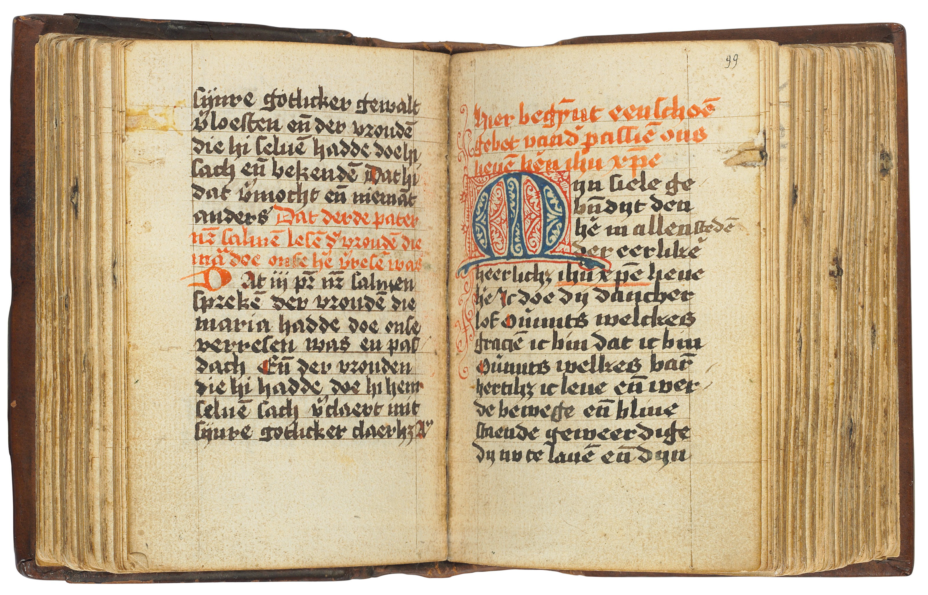 PRAYERBOOK, in Dutch, DECORATED MANUSCRIPT ON PAPER, [Brabant, first third 16th century]