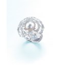 A NATURAL PEARL AND DIAMOND RING, BY FORMS