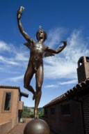 A PATINATED-BRONZE FIGURE OF THE GENIUS OF LIBERTY