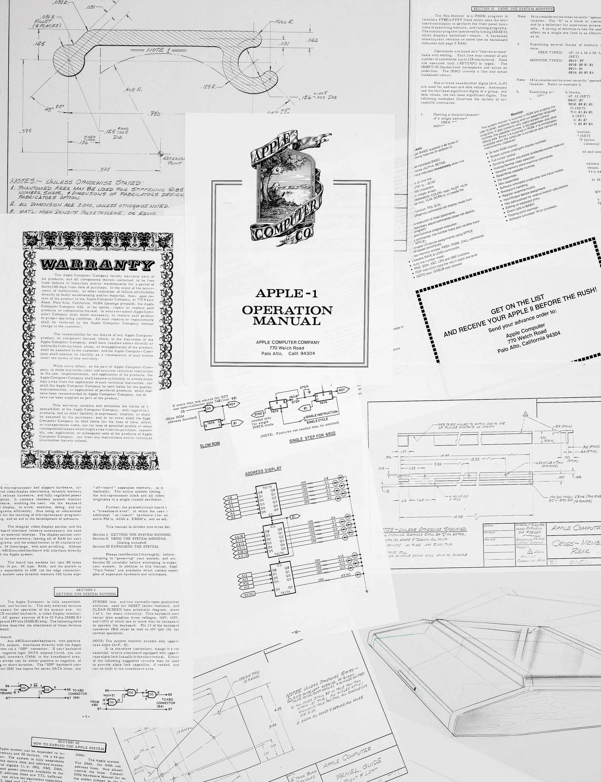 APPLE COMPUTER COMPANY (founded 1 April 1976). The personal archive of Apple Co-Founder Ronald Wayne. COMPRISING: