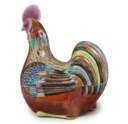 A FAMILLE ROSE ROOSTER TUREEN AND COVER