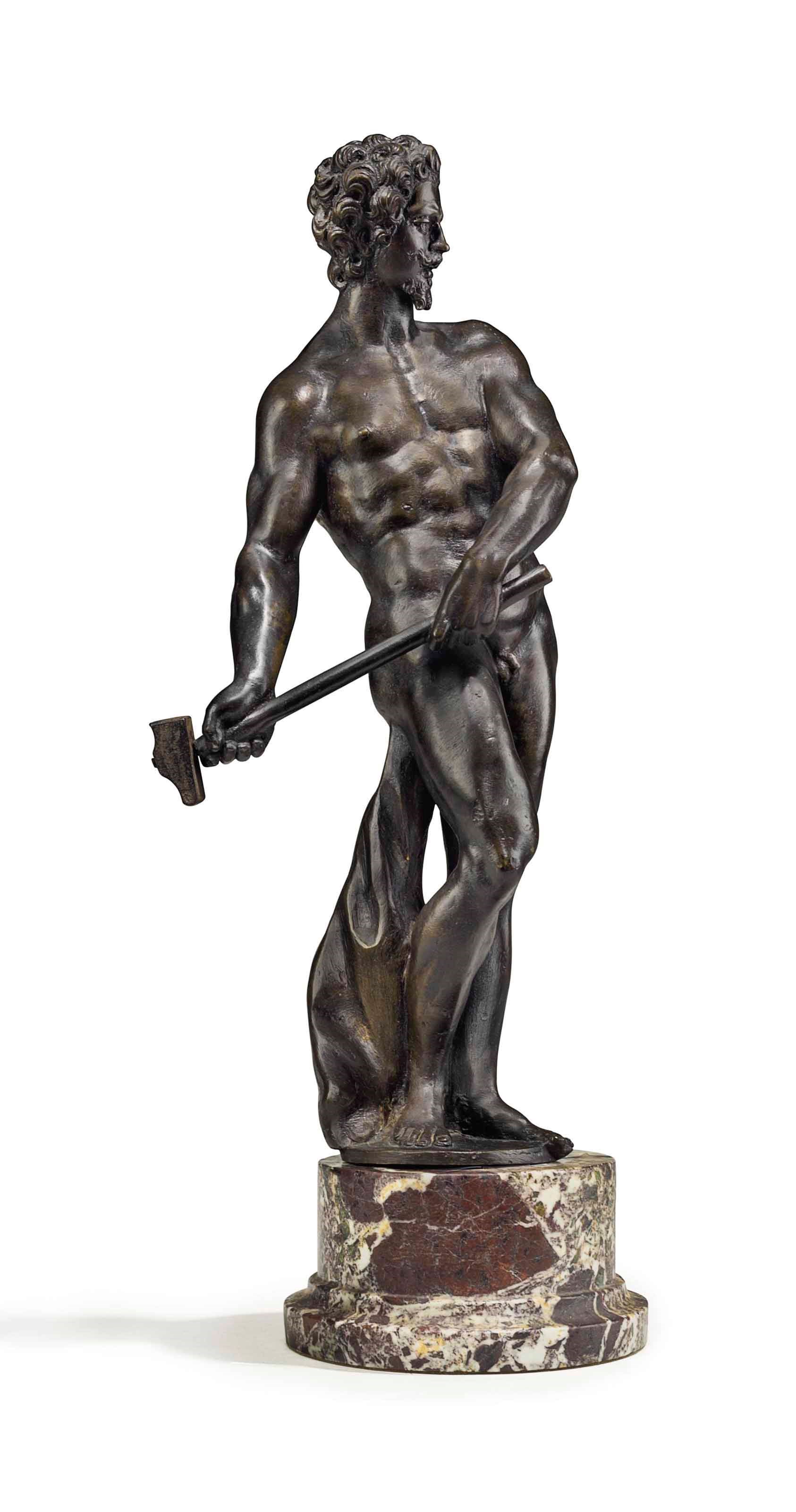 A BRONZE FIGURE OF VULCAN